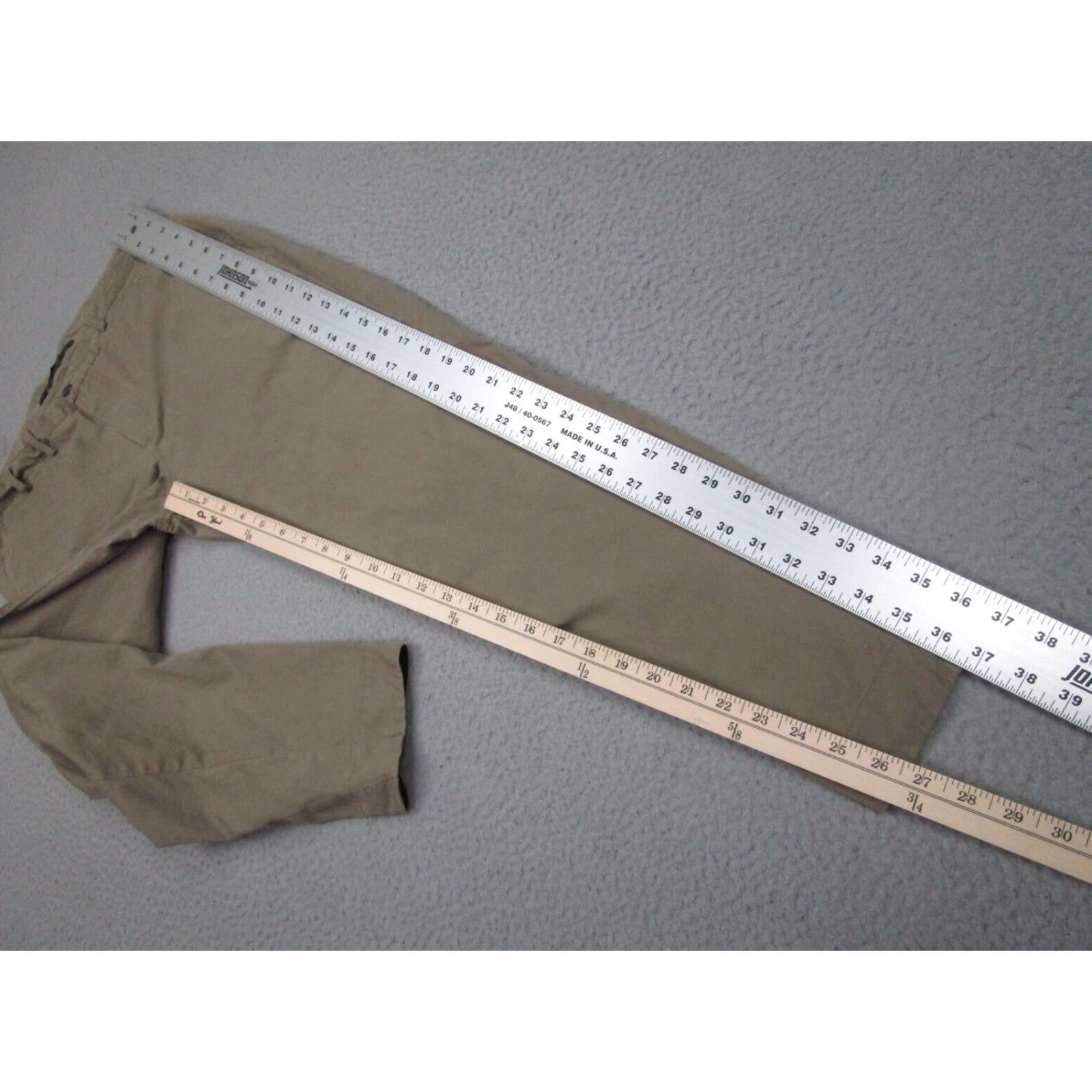 Olive Endovanera Mens Chino Pants 32 Tapered Beige Cotton Blend Regular Fit Size US 32 / EU 48 - 5 Thumbnail