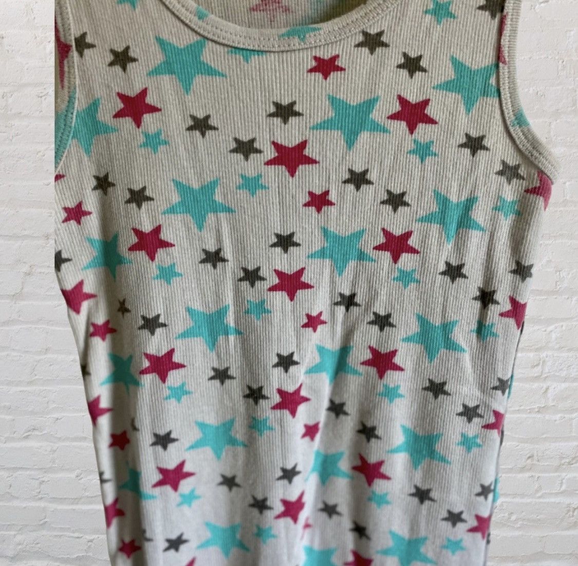 Old Navy OLD NAVY STAR PRINT PERFECT FIT RIBBED KNIT TANK Size S / US 4 / IT 40 - 2 Thumbnail