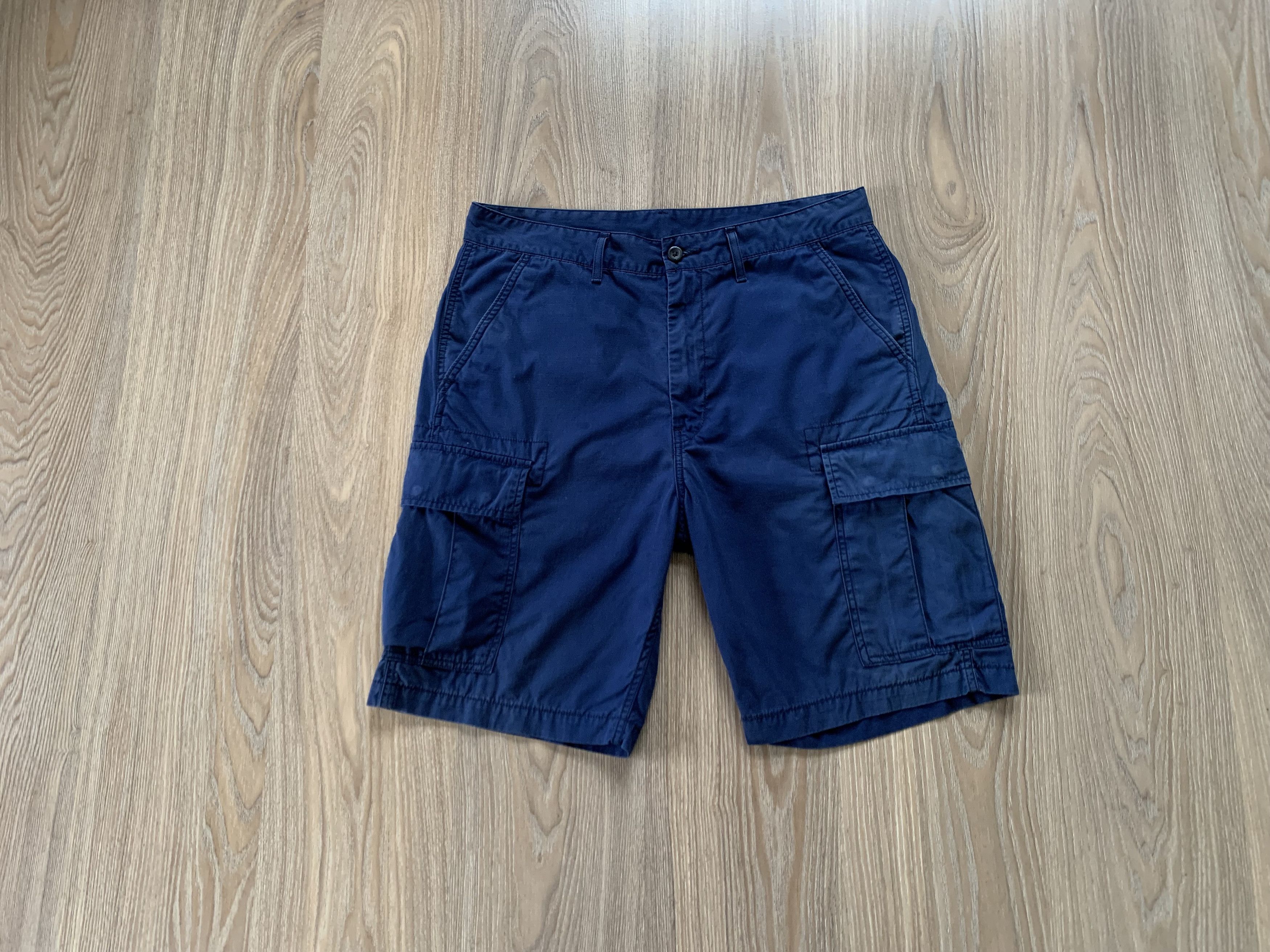 Designer × Levi's Levis Blue Cargo Shorts Size US 33 - 10 Thumbnail