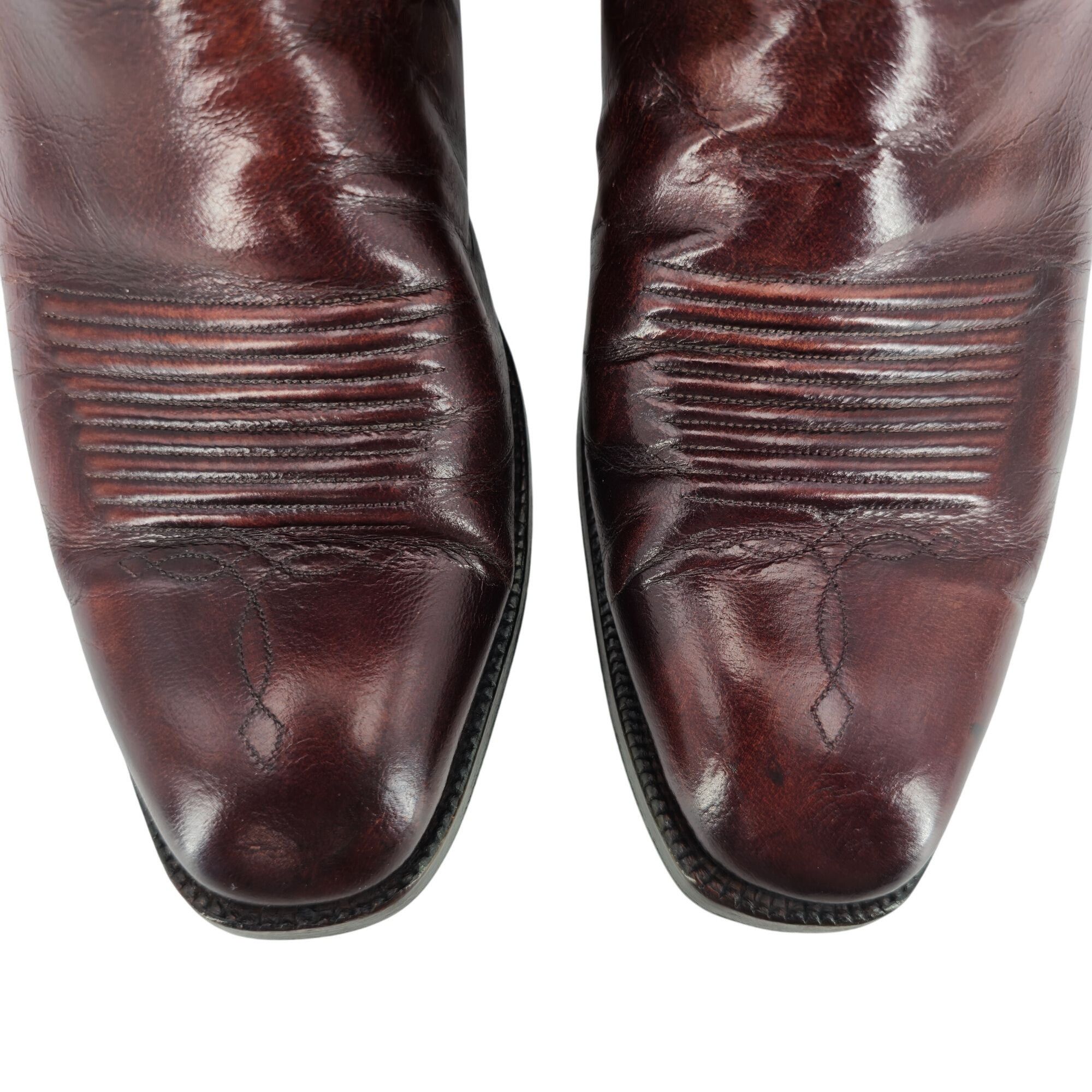Lucchese Vintage Lucchese 1980 San Antonio French Toe Brown Mens 9C Size US 9 / EU 42 - 4 Thumbnail