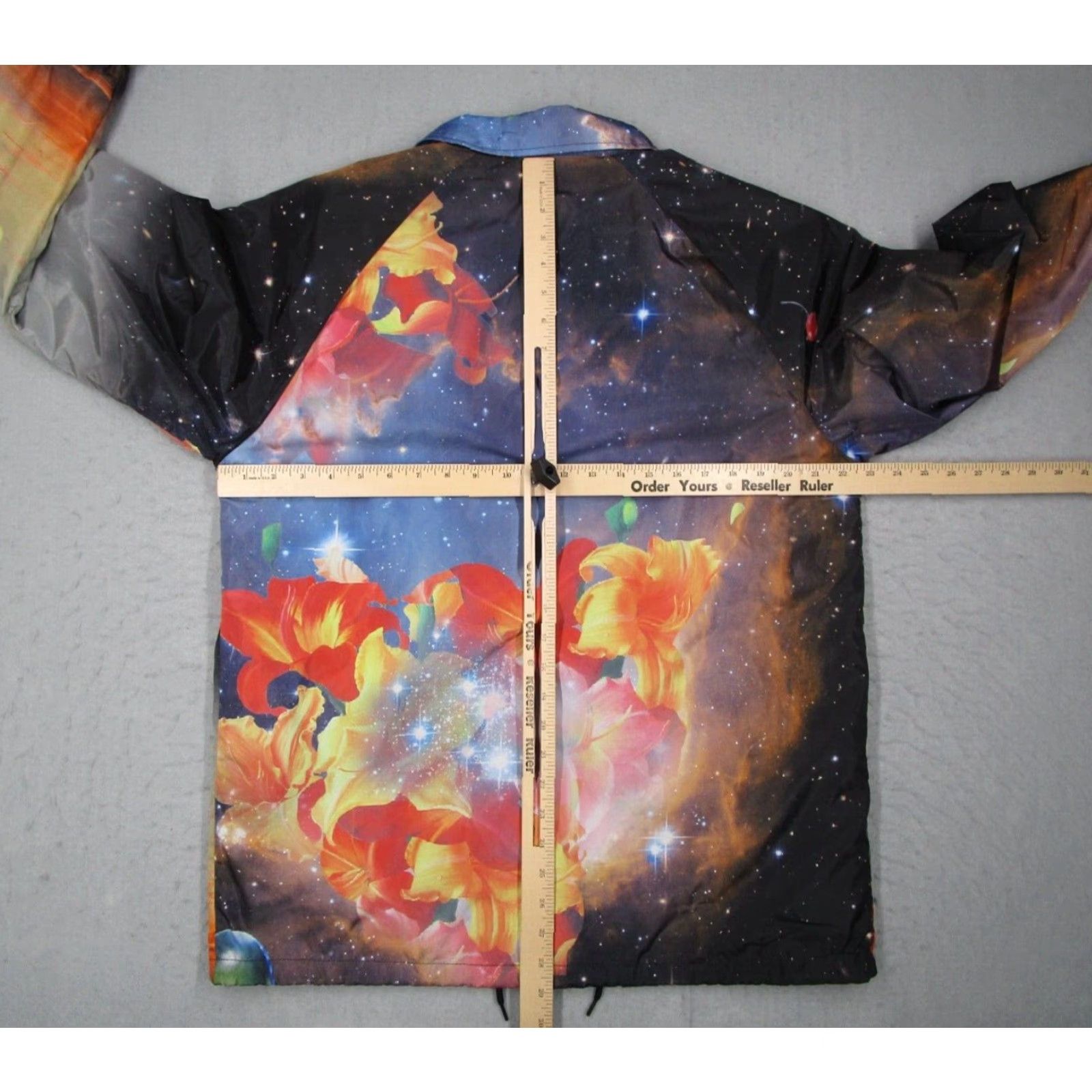 RIPNDIP RIPNDIP Jacket Mens Large Multicolor Snap Coach AOP Space Cat Galaxy 90s Hip Hop City Retro Geometric All Seasons Pockets Size US L / EU 52-54 / 3 - 4 Thumbnail