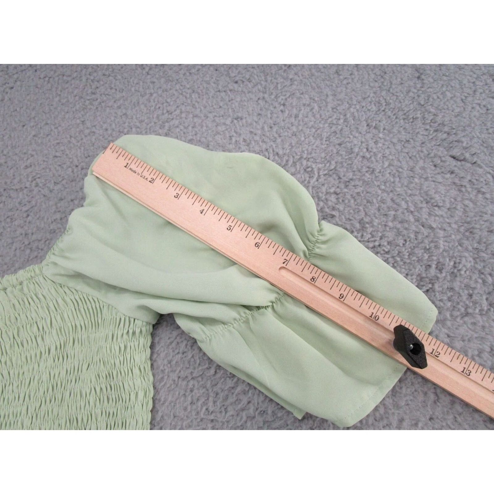 Vintage Pretty Garden Maxi Dress Peasant Pleated Green Dress M Womens Green Maxi Peasant Pleated 90s Style Size M / US 6-8 / IT 42-44 - 7 Thumbnail
