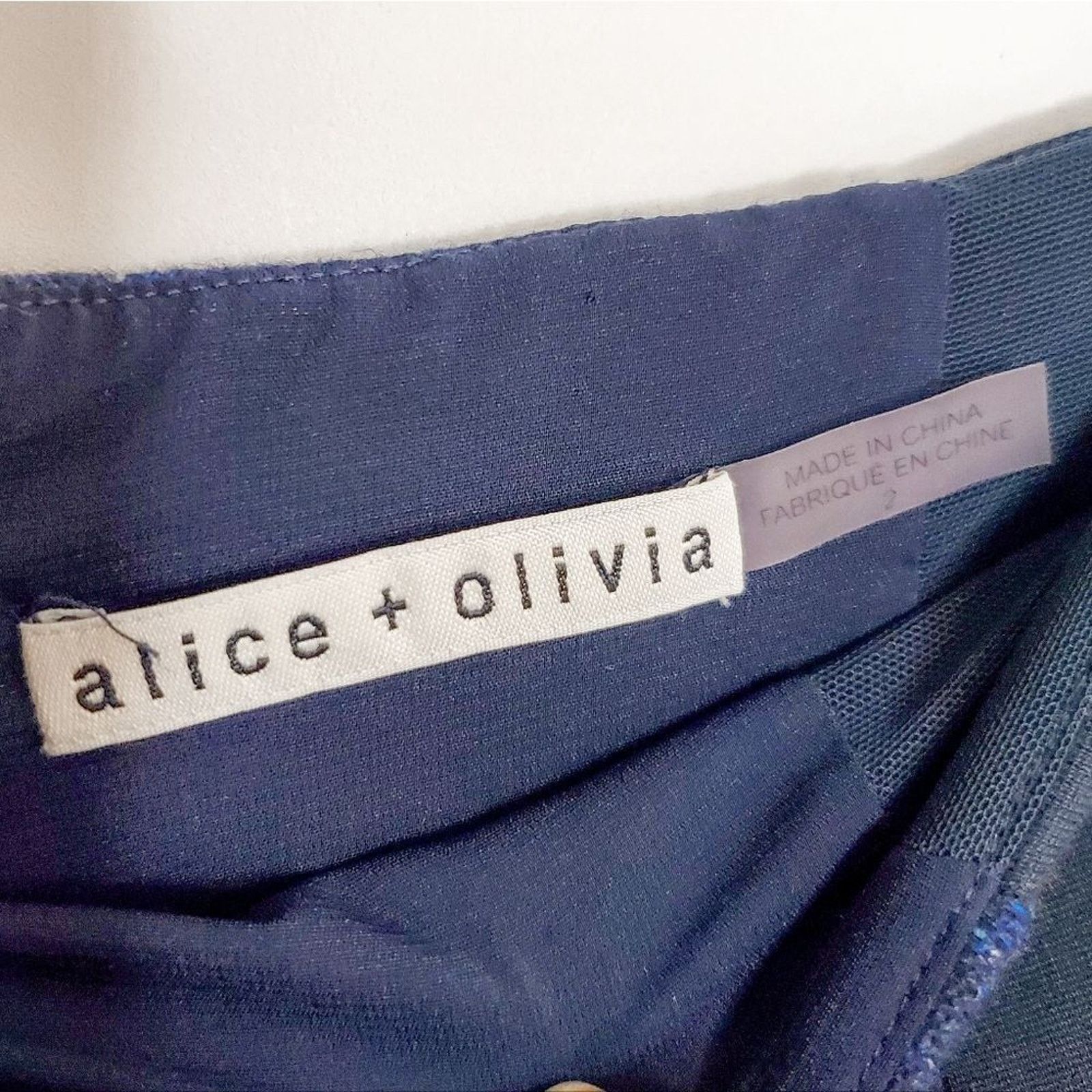 Alice + Olivia Alice + Olivia Navy Blue Shawna Wool Silk Mini Skirt Size 2 Size 26" / US 2 / IT 38 - 5 Thumbnail