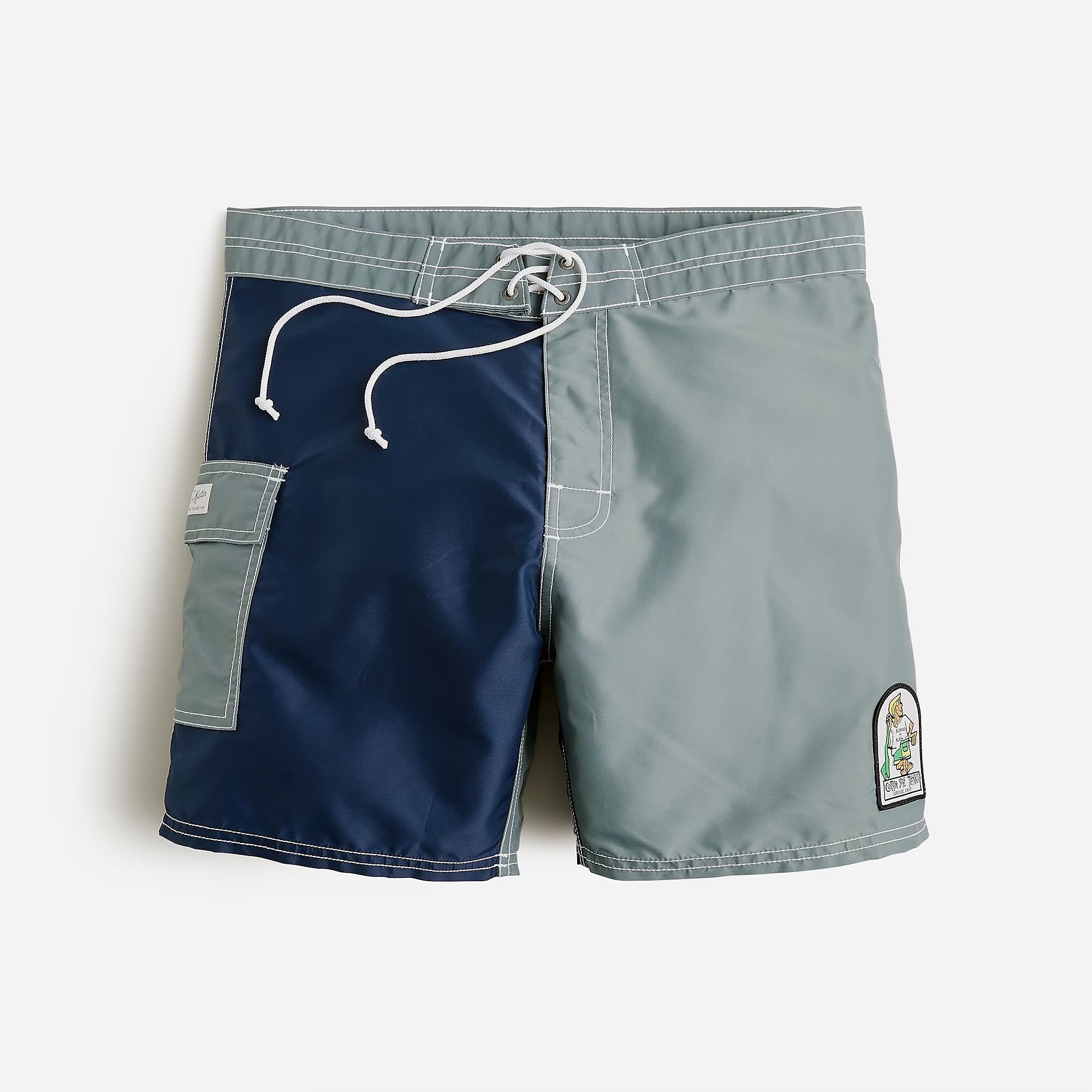 J.Crew Katin Dogger Swim Trunk Short 60s Style Flight Satin Nylon Size US 32 / EU 48 - 1 Thumbnail