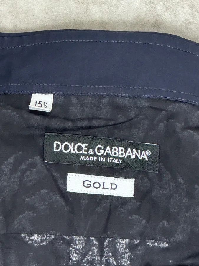 Dolce & Gabbana AW2017 Dolce & Gabbana Navy & Black Baroque Swords Shirt Size US M / EU 48-50 / 2 - 12 Thumbnail