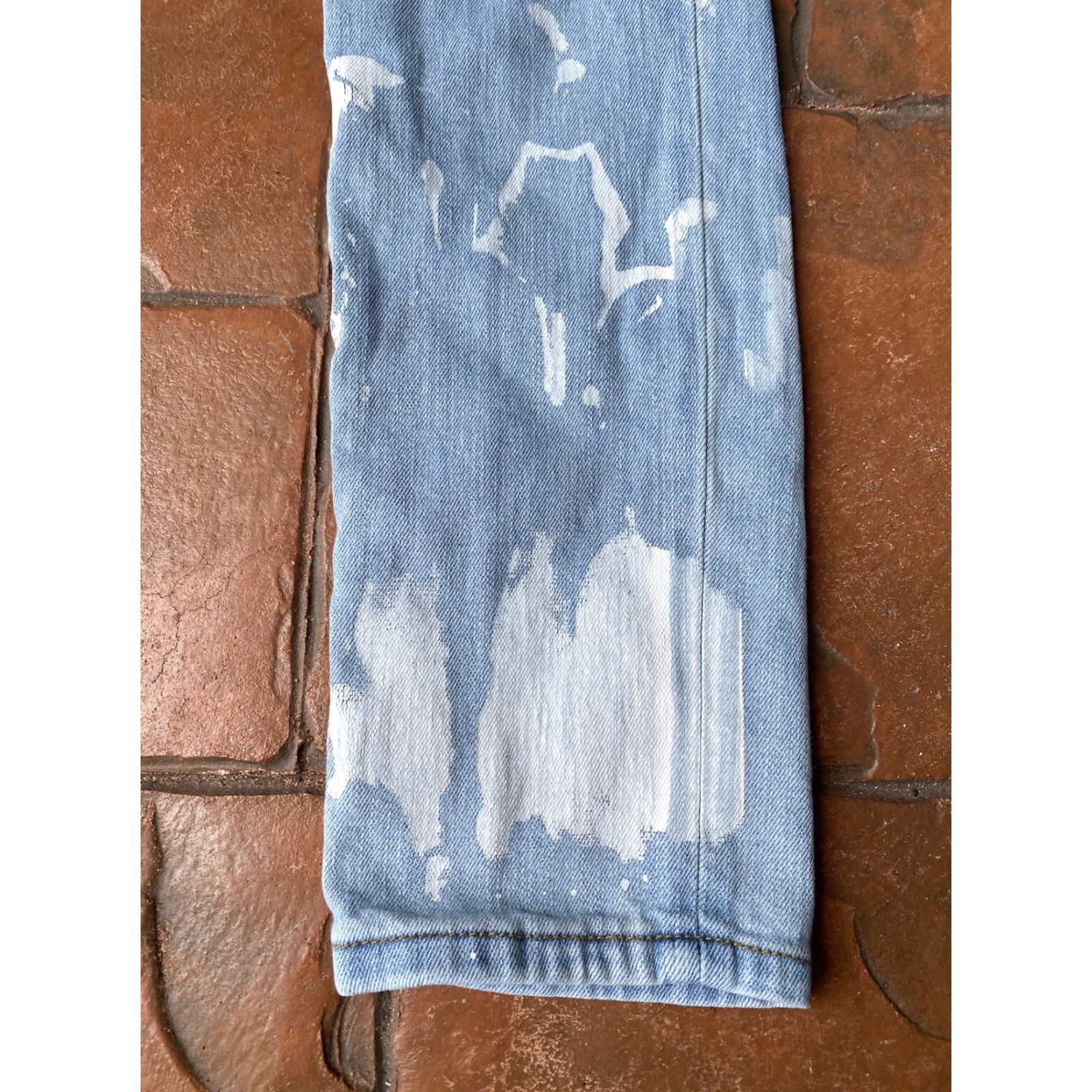 Lifted Anchors Lifted Anchors Los Angeles Cupid Angel Painted Skinny Denim Jeans Mens 30x31 v2 Size US 30 / EU 46 - 6 Thumbnail