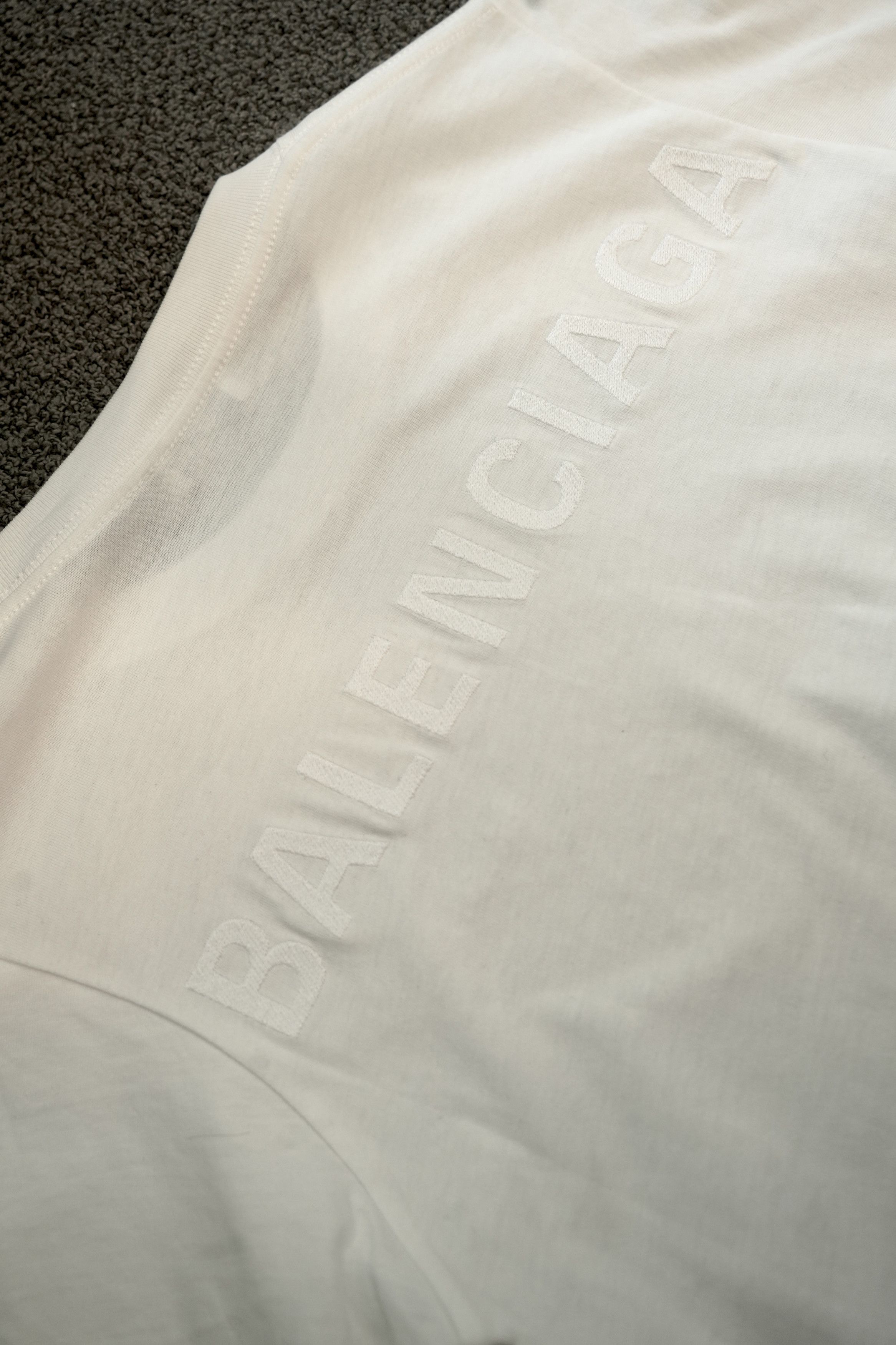 Balenciaga BALENCIAGA T-shirt White 100% Cotton Crew Neck Short Sleeves Size XS / US 0-2 / IT 36-38 - 9 Thumbnail