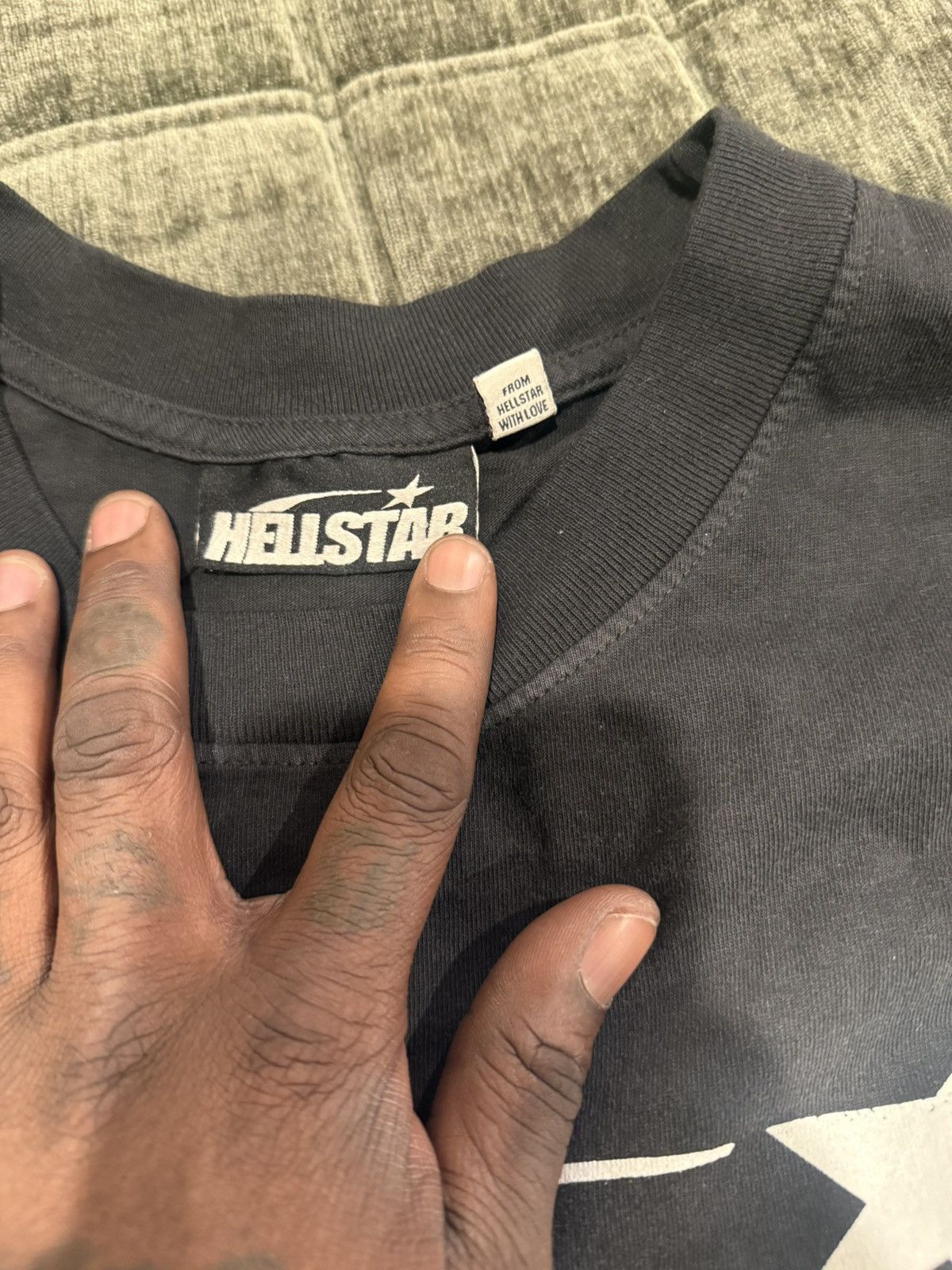 HELLSTAR Hellstar “Flame Face Logo” T-Shirt (Black / white Print Size US XXL / EU 58 / 5 - 2 Thumbnail