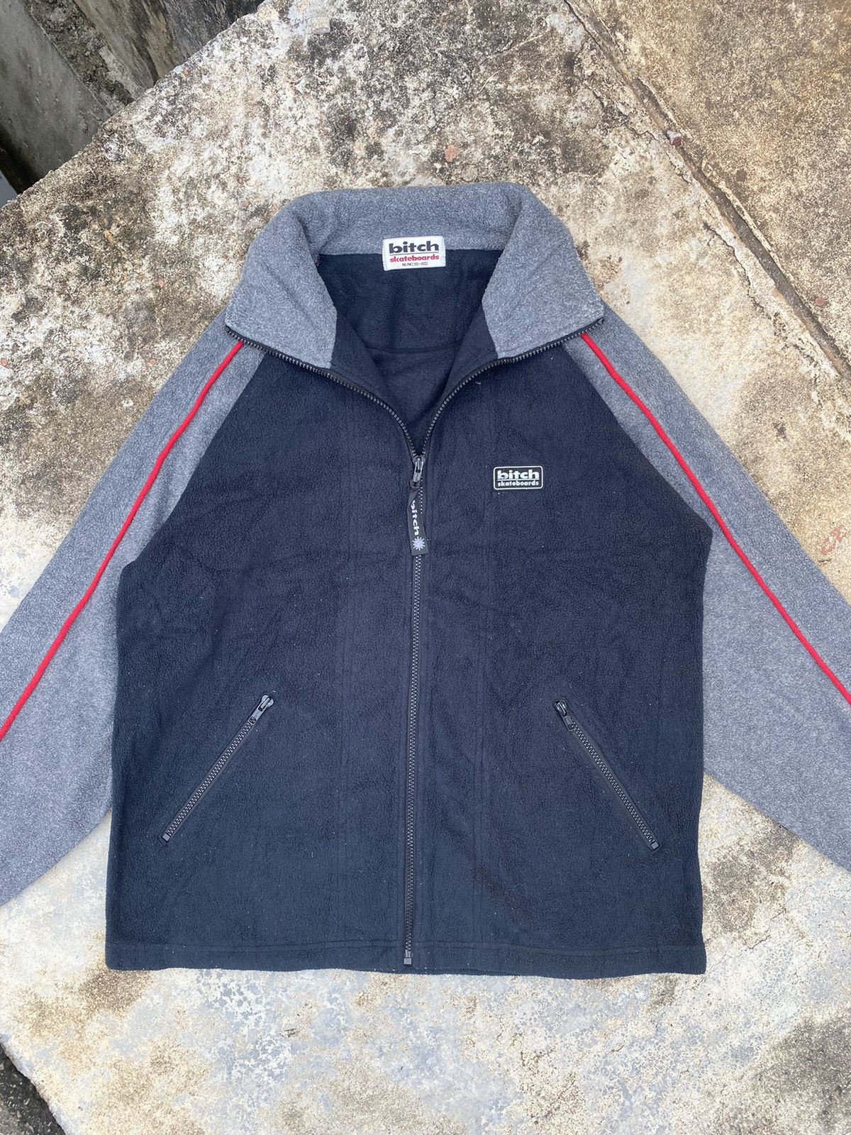 Vintage 🔥 Oversizes 🔥 Vintage 90s Bitch Skateboards Fleece Jacket Size US M / EU 48-50 / 2 - 2 Thumbnail