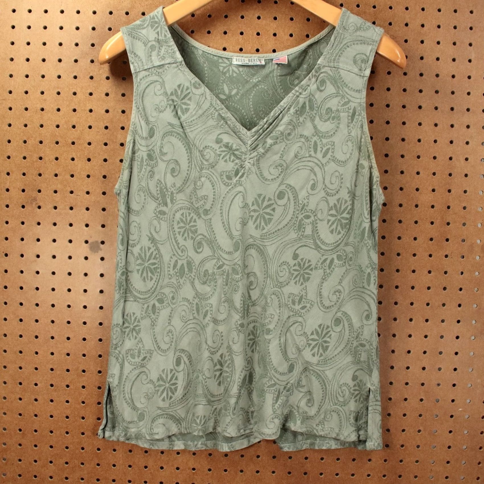 Vintage RUSS BERENS Malibu Paisley Print Sleeveless Tank Blouse Top XL vtg 90s USA Made Size XL / US 12-14 / IT 48-50 - 2 Thumbnail