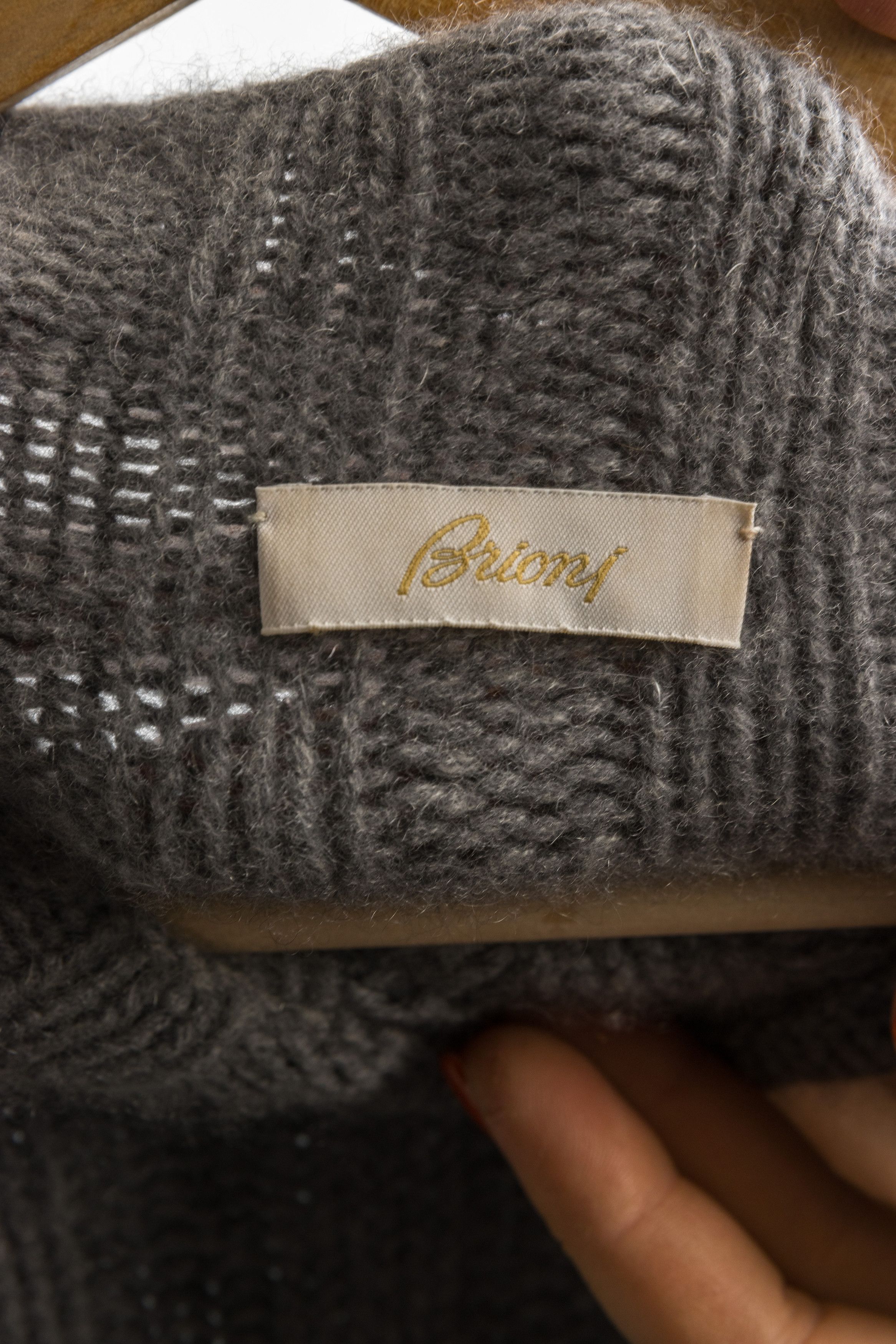 Brioni Womens Jumper Brioni Grey Jumper Cashmere Sweater 6020 Size S / US 4 / IT 40 - 9 Thumbnail