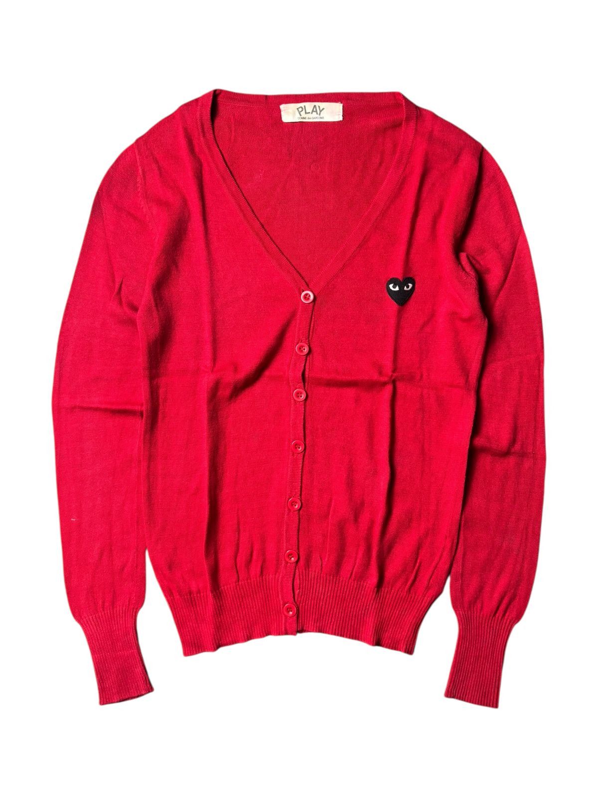 Comme des Garcons PLAY AD2009 Play Comme Des Garcons Japan Red Cardigan Size S / US 4 / IT 40 - 1 Thumbnail