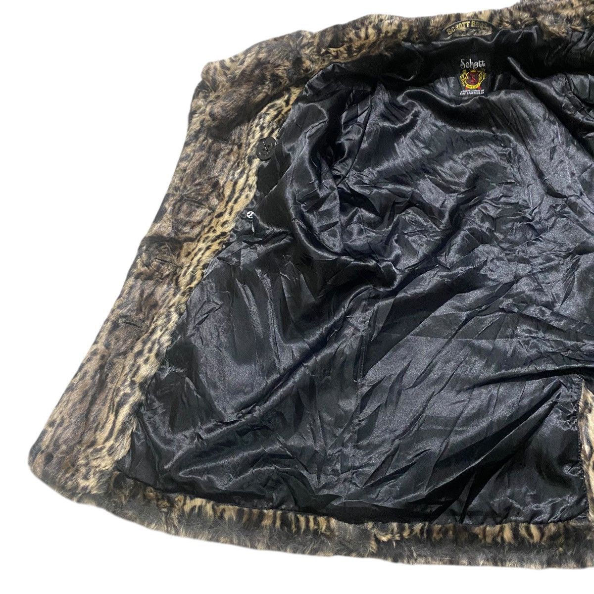 Schott MOUSSY X SCHOTT BROS Faux Fur Leopard Peacoat Jacket Size M / US 6-8 / IT 42-44 - 21 Thumbnail