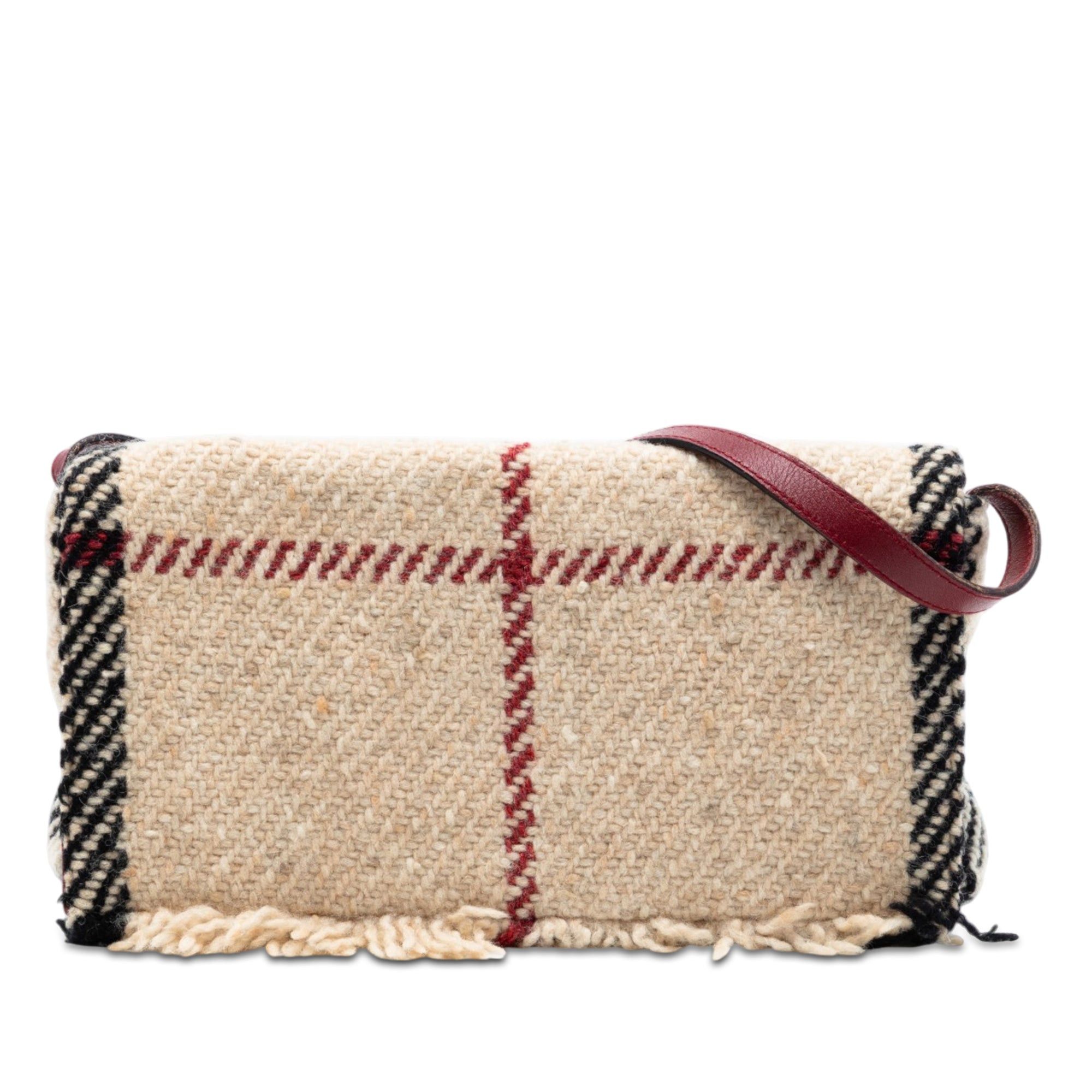 Burberry Mega Check Wool Shoulder Bag Size ONE SIZE - 1 Thumbnail
