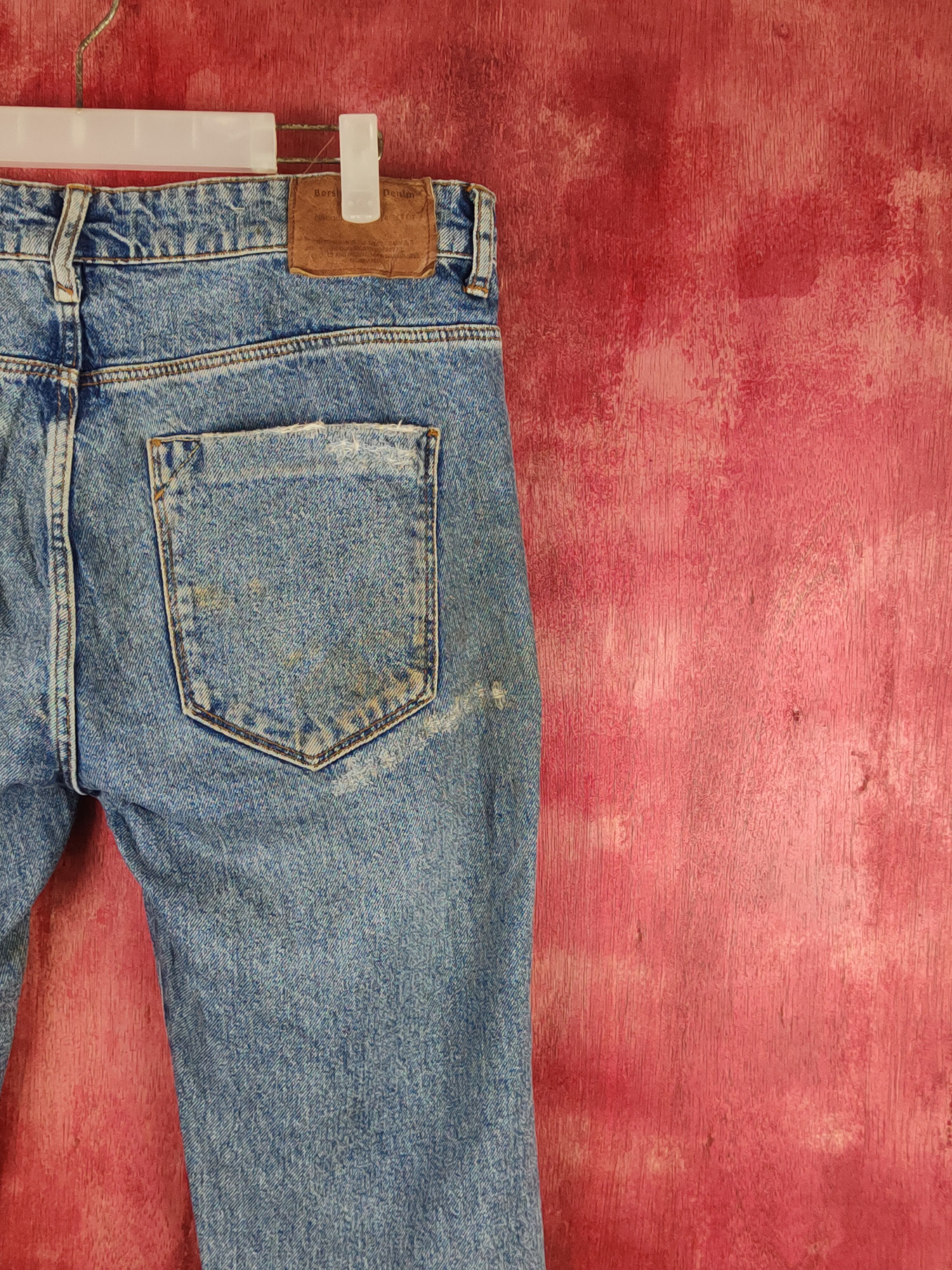 Bershka Beshka Blue Distressed Ripped Jeans #S2356 Size US 32 / EU 48 - 10 Thumbnail