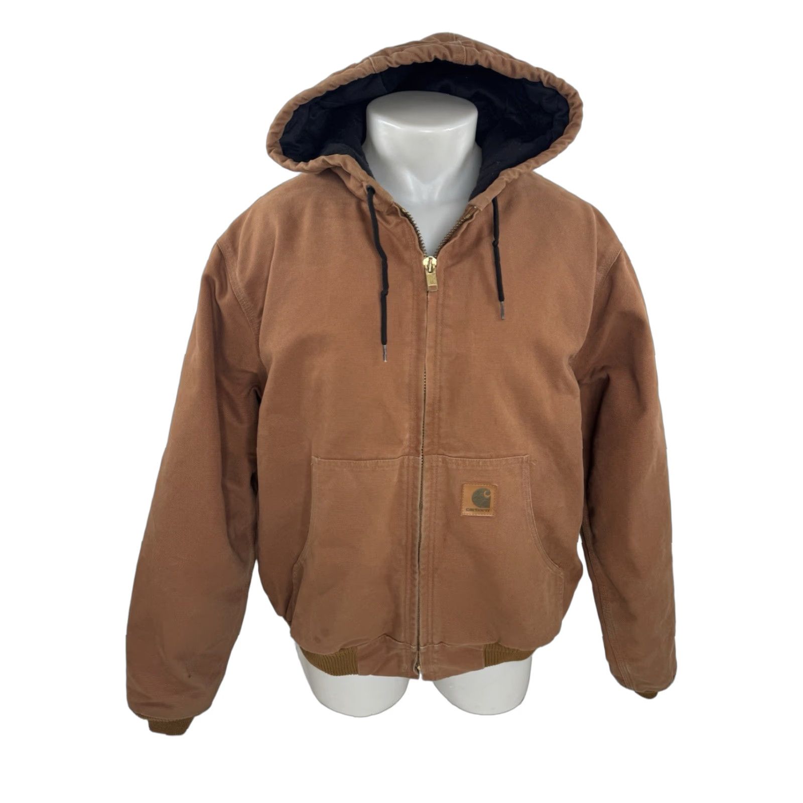 Carhartt Carhartt - 376-51 Hooded Zip Jacket Mens L Brown Distressed Jacket for Rental Only Label Zip Full Zip Hooded Mens L Brown Jacket Size US L / EU 52-54 / 3 - 1 Thumbnail