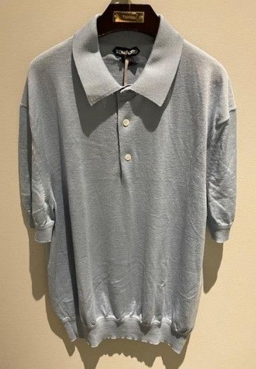 Tom Ford o1w1db10824 Polo Shirt in Light Blue Size US XL / EU 56 / 4 - 1 Preview