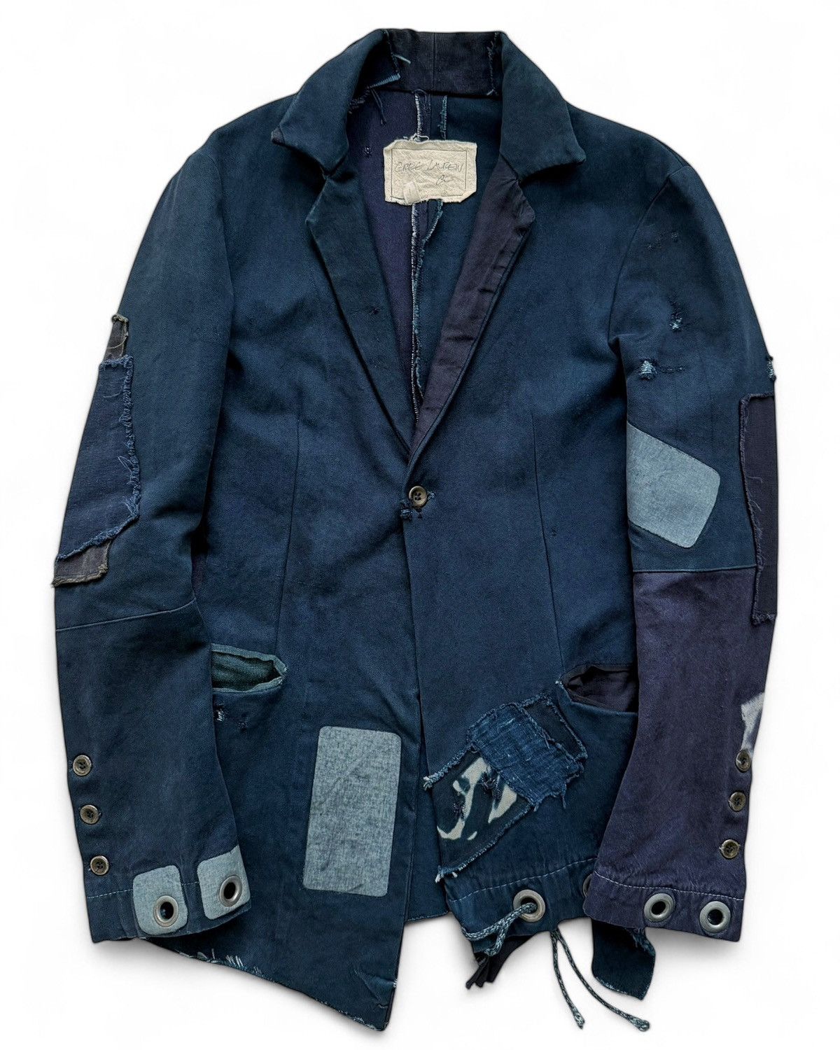 Greg Lauren 2014 OG THE BLUE Patchwork Mailbag Blazer Size US S / EU 44-46 / 1 - 1 Thumbnail