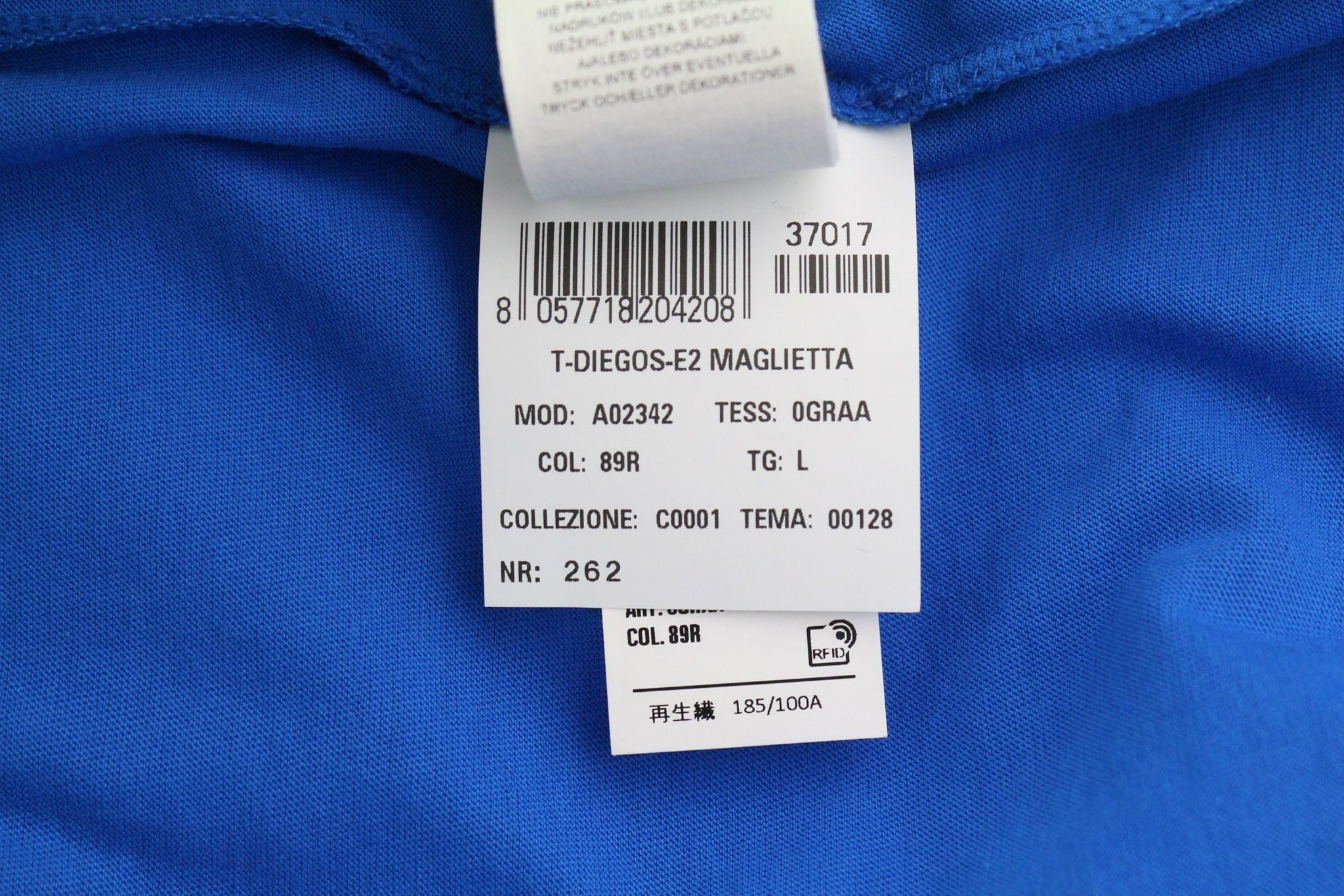 Diesel T-DIEGOS-E2 L Crew Neck Tricot Logo Blue T-Shirt 40310 Size US L / EU 52-54 / 3 - 8 Thumbnail