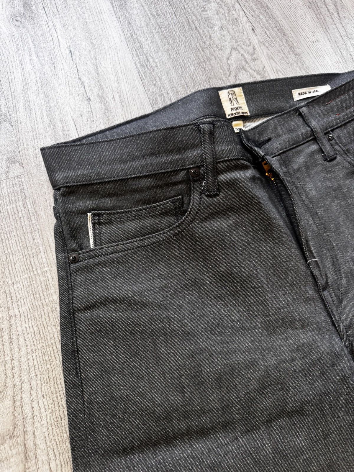 Hiroshi Kato The Pen Slim - Gray Raw 10.5oz Selvedge Size US 34 / EU 50 - 2 Thumbnail