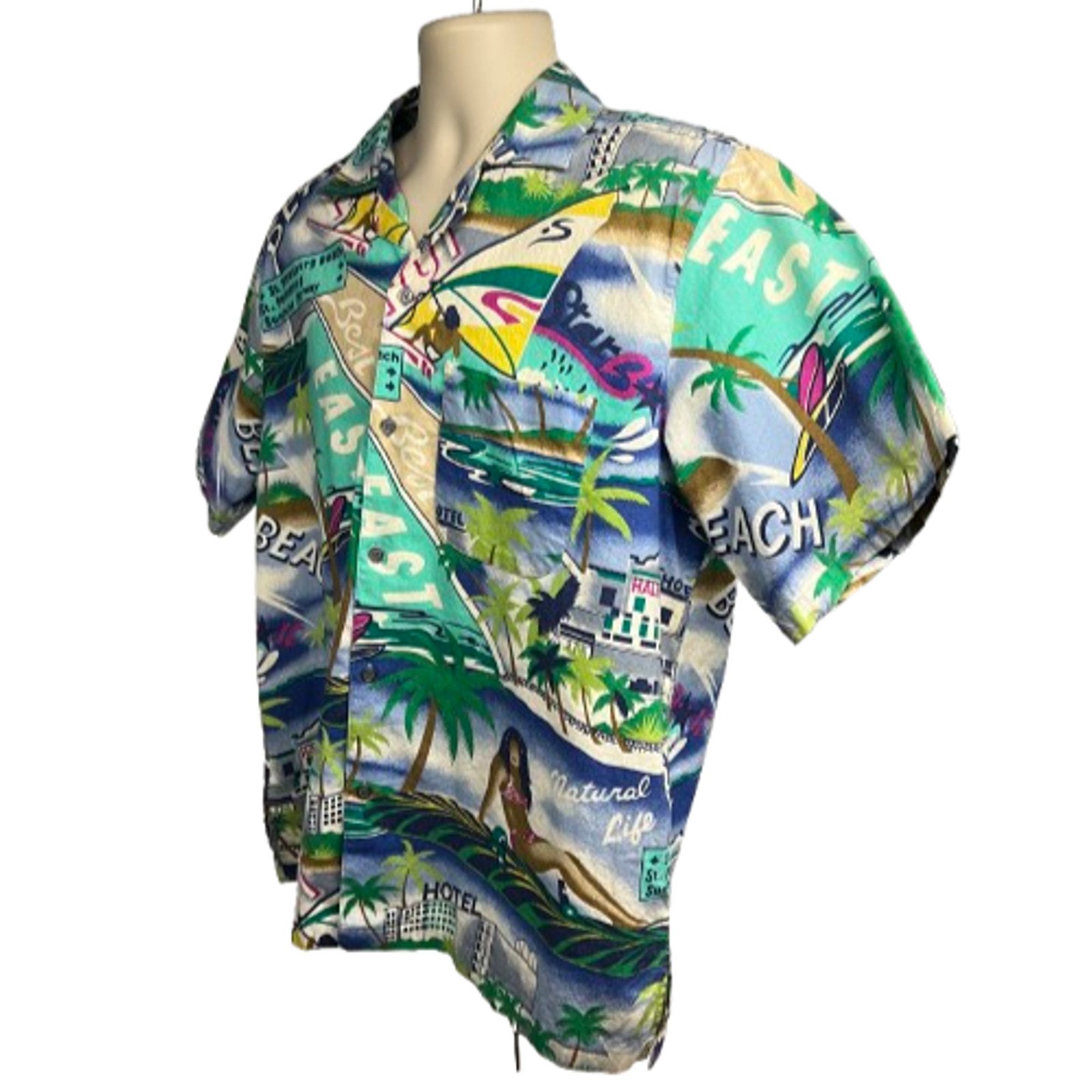 Vintage Vintage Hawaiian Button Up Shirt Large Pocket All Over Print Size US L / EU 52-54 / 3 - 3 Thumbnail