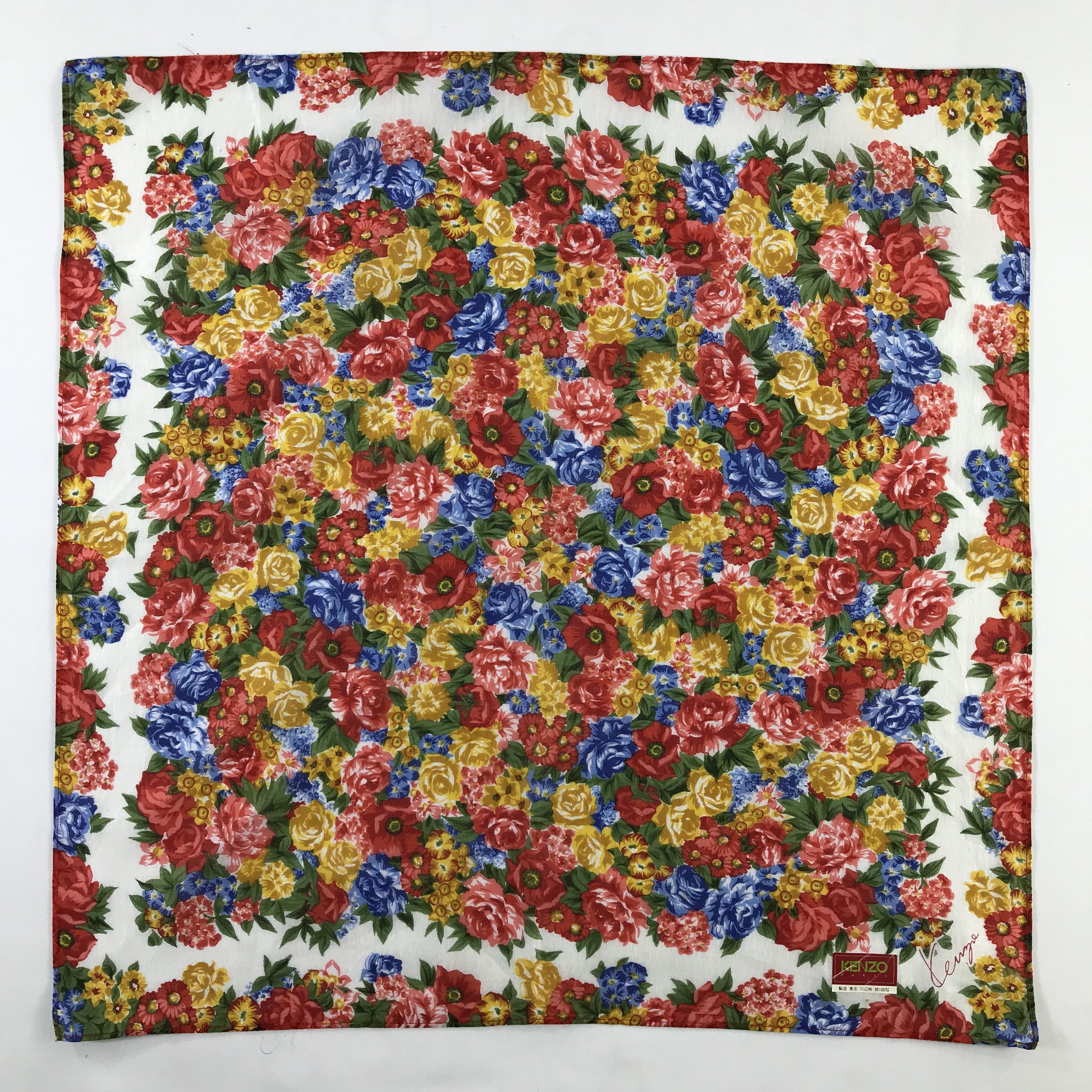 Kenzo × Vintage Kenzo Bandana / Handkerchief / Neckerchief - S369 Size ONE SIZE - 1 Thumbnail