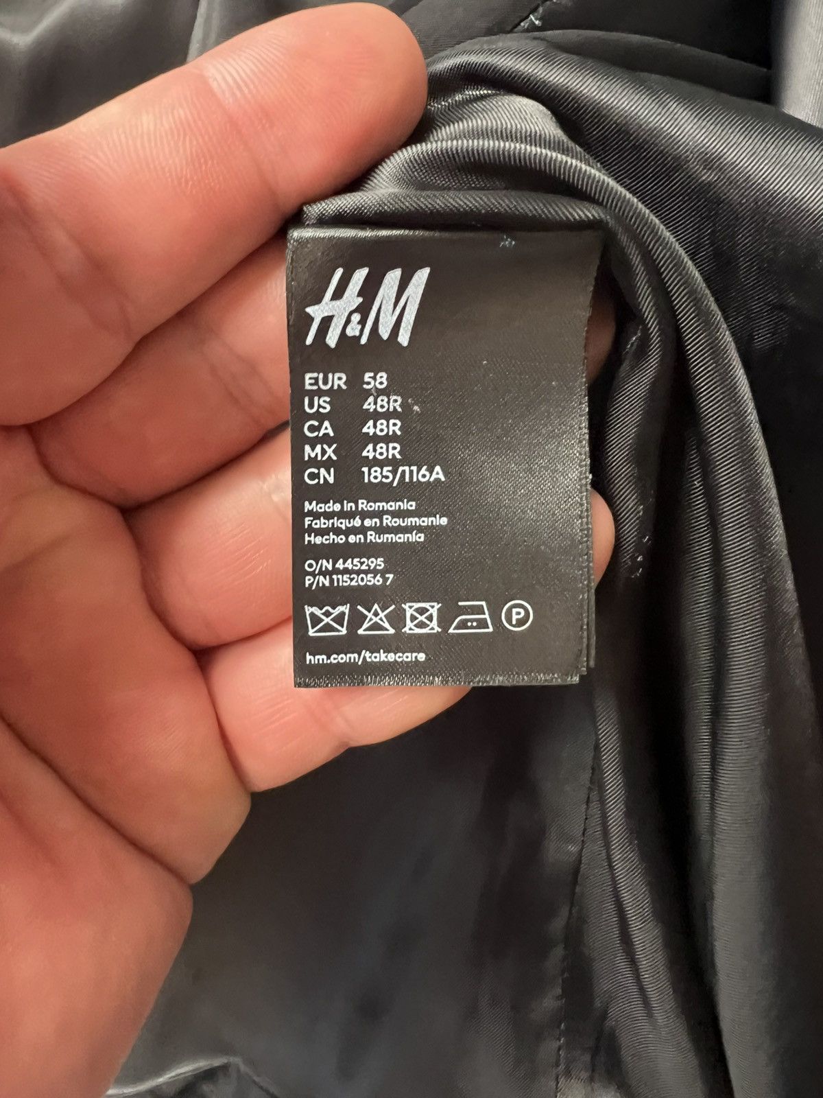 H&M × Mugler THIERRY MUGLER x H&M DEFINED WAIST WOOL BLAZER JACKET MEN’S Size 48R - 17 Thumbnail