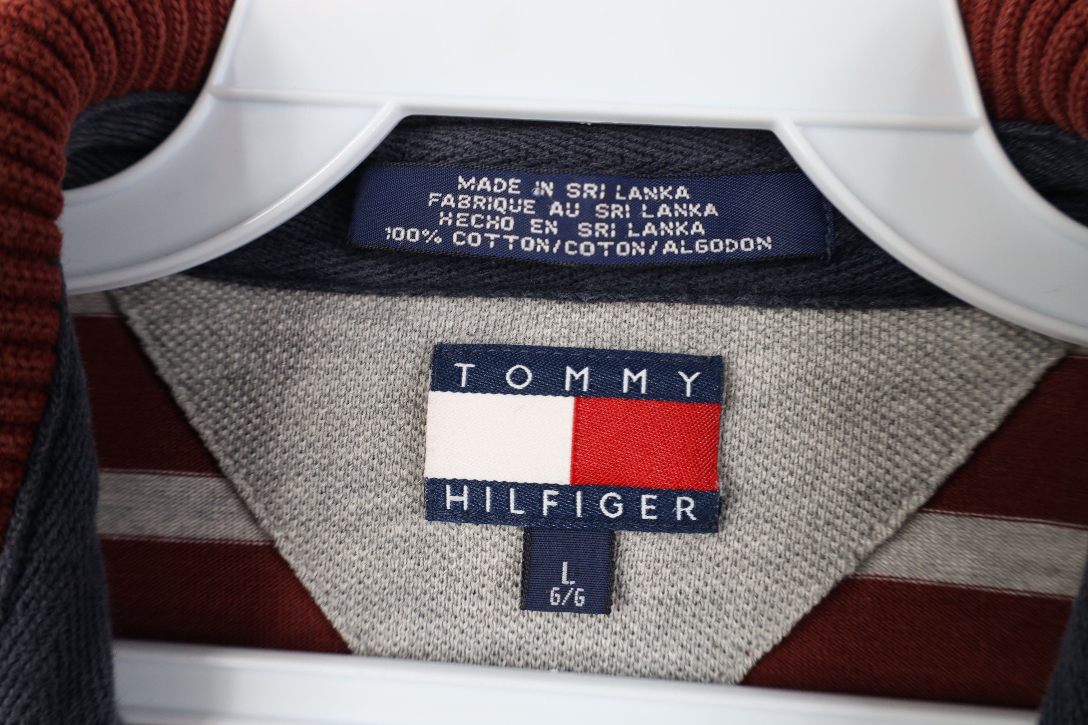 Tommy Hilfiger Vintage 90s Tommy Hilfiger Striped Long Sleeve Rugby Polo Size US L / EU 52-54 / 3 - 6 Thumbnail