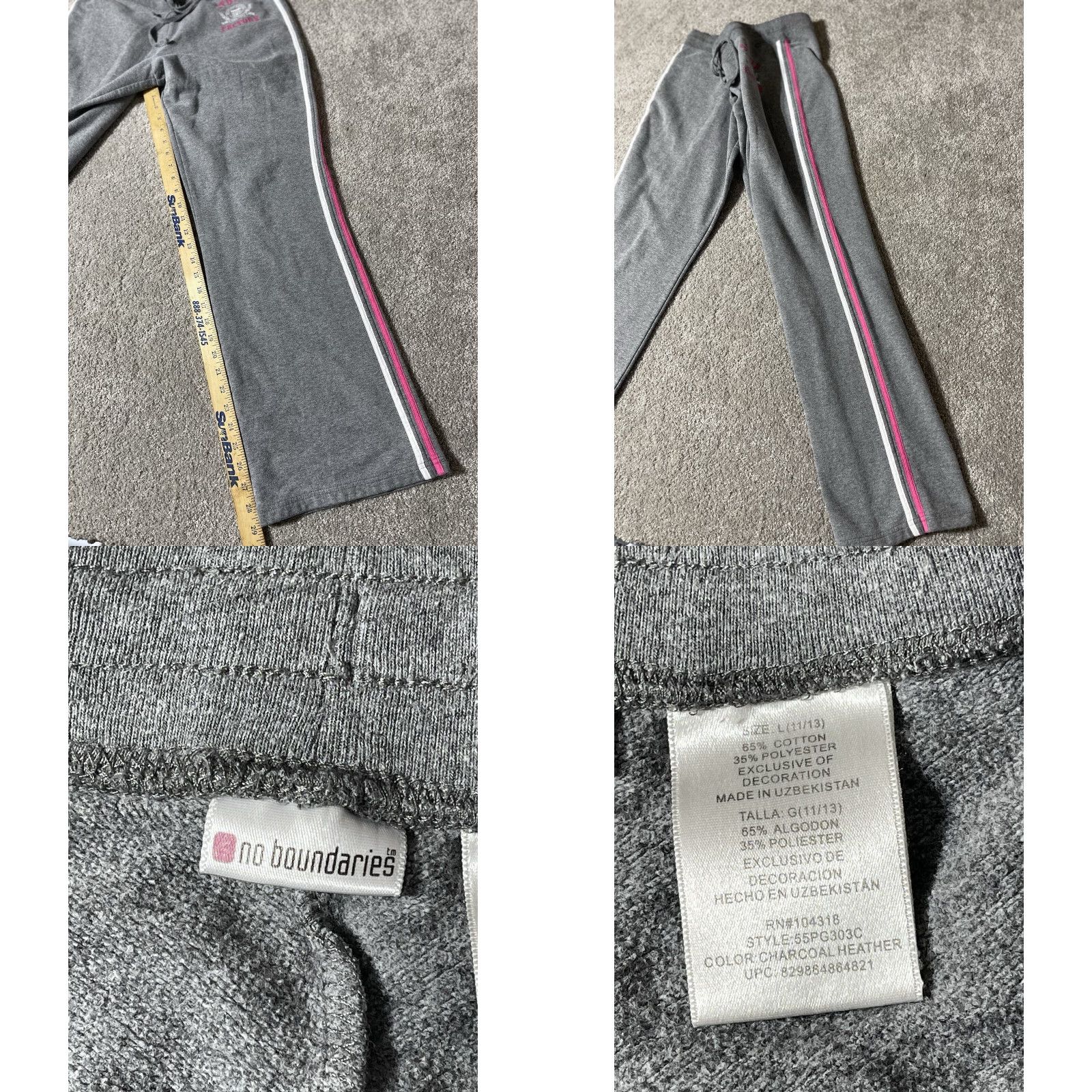 Vintage VINTAGE No Boundaries Y2K Wide Leg Pants Juniors 11 Gray 90s Mean Girls Stupid Factory Boys are Made Womens Jeans Jogger Closure Pull On Size 11 L? Size 32" / US 10 / IT 46 - 8 Thumbnail