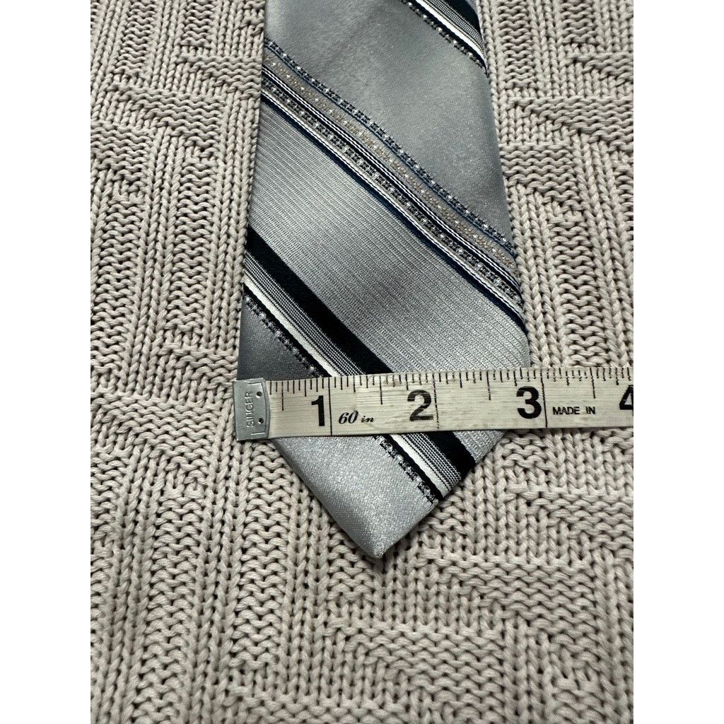 JCPenney Vintage JC Penny silver striped tie Size ONE SIZE - 4 Thumbnail