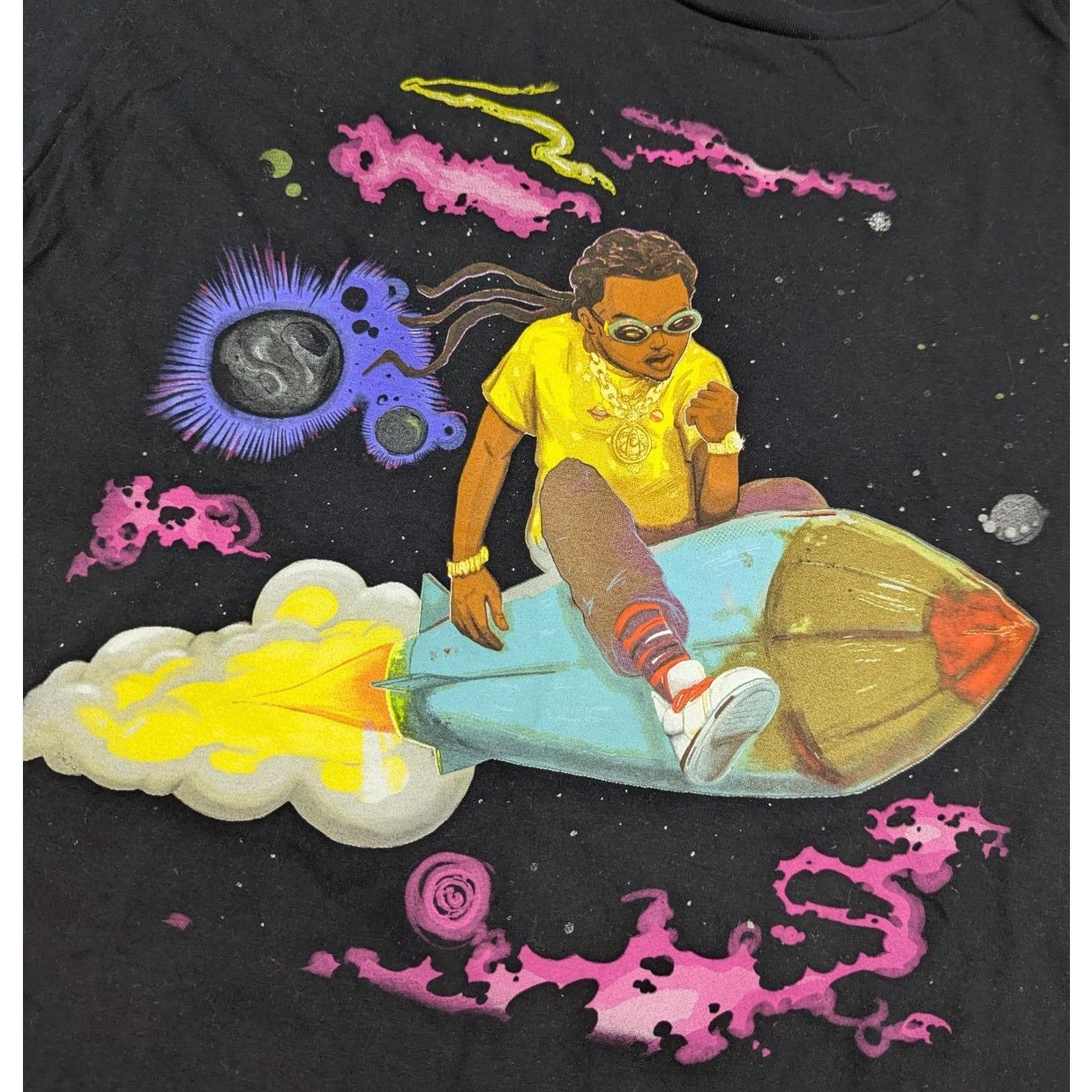 Drake × Migos 2019 Takeoff The Last Rocket Album promo t-shirt Size US XL / EU 56 / 4 - 2 Thumbnail
