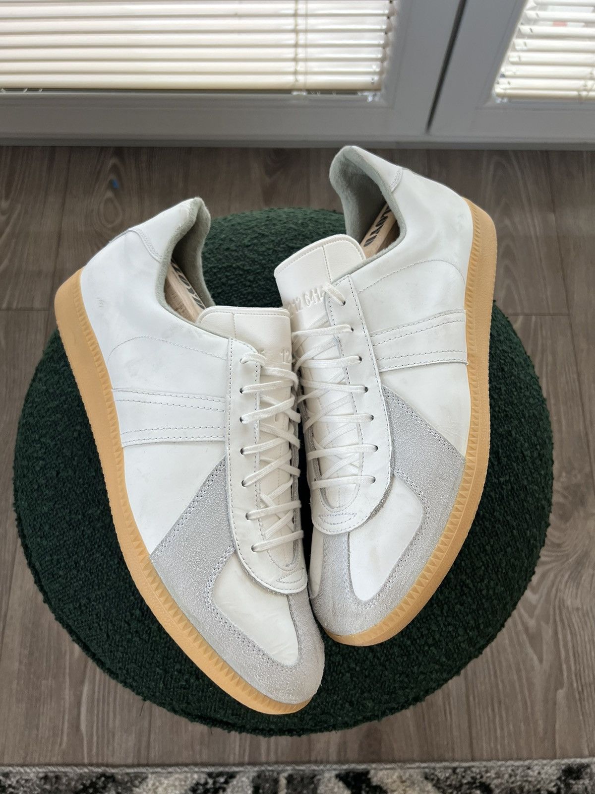 Vintage ‼️VINTAGE ARCHIVAL BW SPORT GAT LEATHERS ARMY TRAINERS SHOES‼️ Size US 12.5 / EU 45-46 - 6 Thumbnail