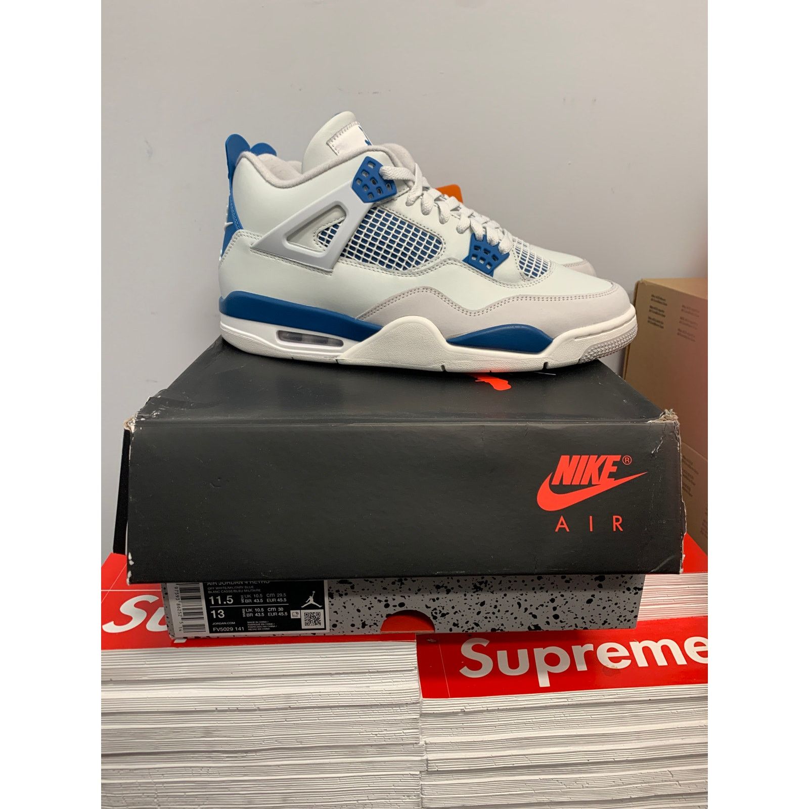 Nike Nike Air Jordan 4 Retro Military Blue 2024 Size 11.5 NEW Size US 11.5 / EU 44-45 - 1 Thumbnail