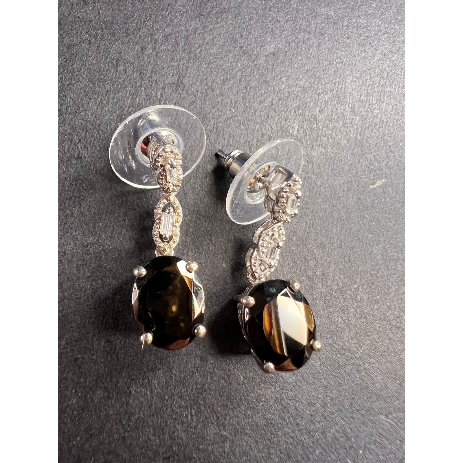 Other Elite Shungite gemstone sterling silver earrings Size ONE SIZE - 10 Thumbnail