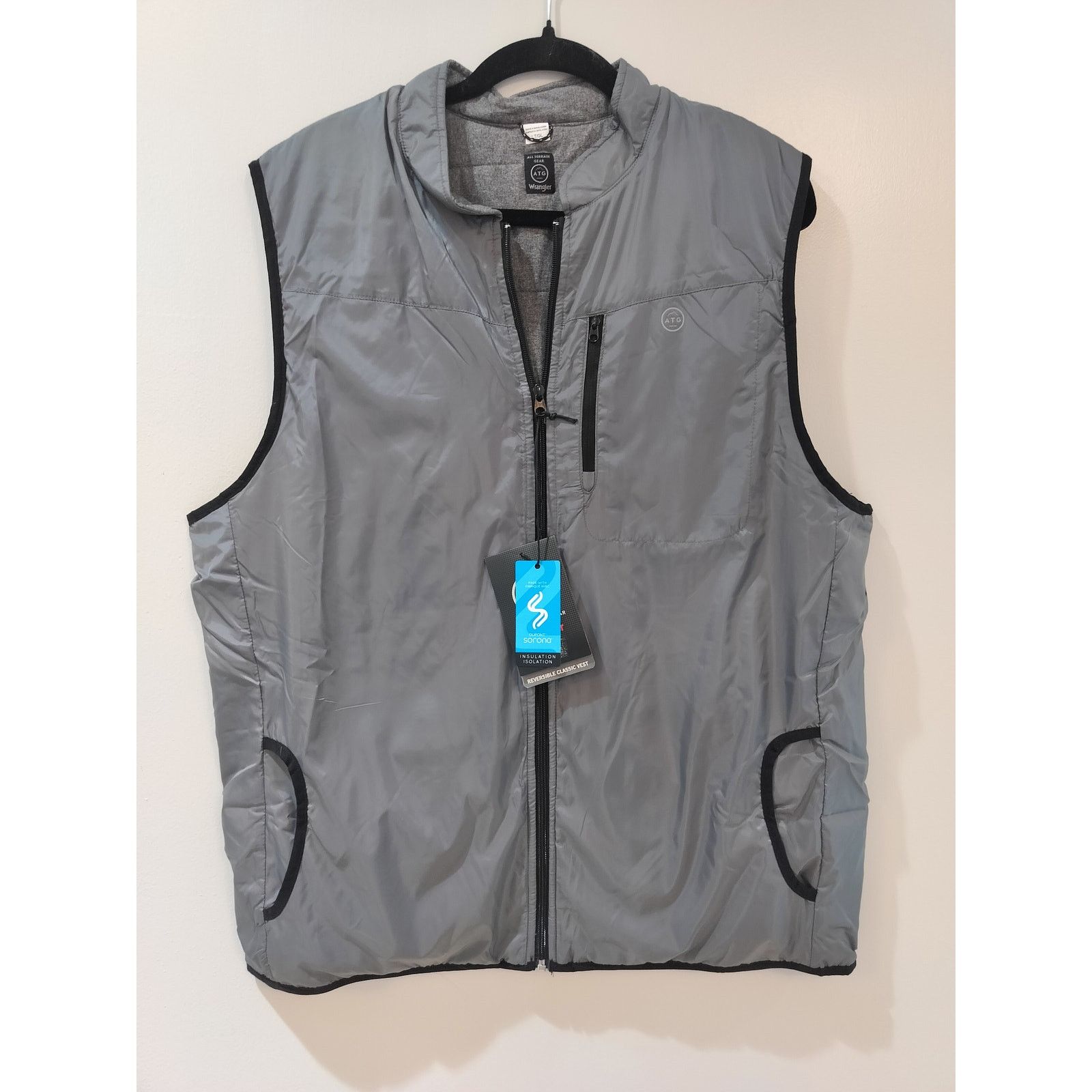 Wrangler Wrangler ATG Reversible Vest Gray Water Resistant Men’s LT Size US L / EU 52-54 / 3 - 1 Thumbnail