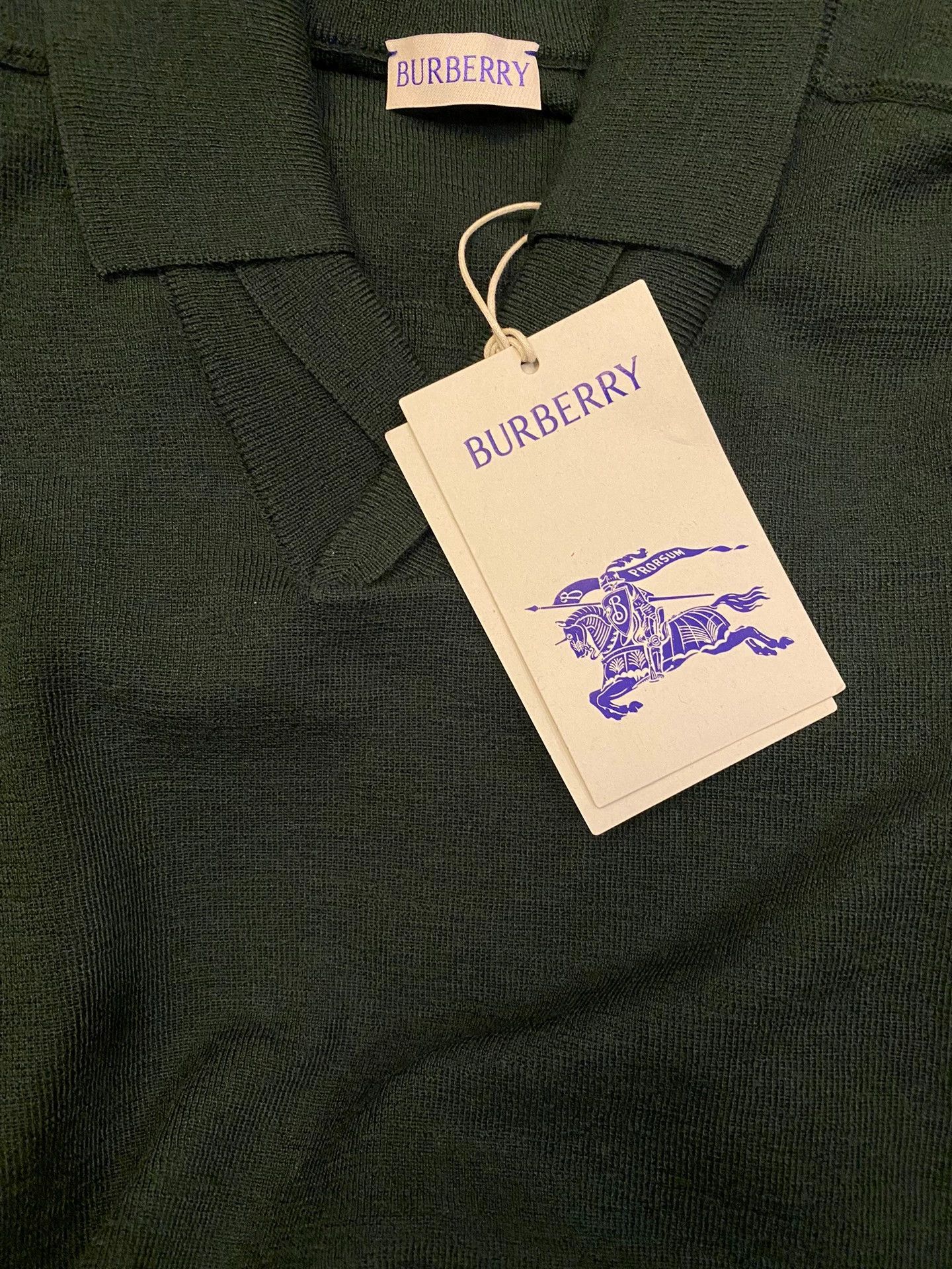 Burberry Burberry 100% Wool Short Sleeve Polo Shirt 8083182 Size US M / EU 48-50 / 2 - 4 Thumbnail