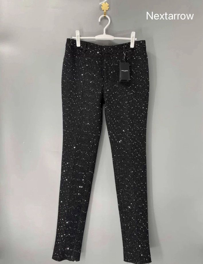 Saint Laurent Paris × Yves Saint Laurent SAINT LAURENT sequined woven casual pants2410-Nextarrow Size 28" / US 6 / IT 42 - 1 Thumbnail