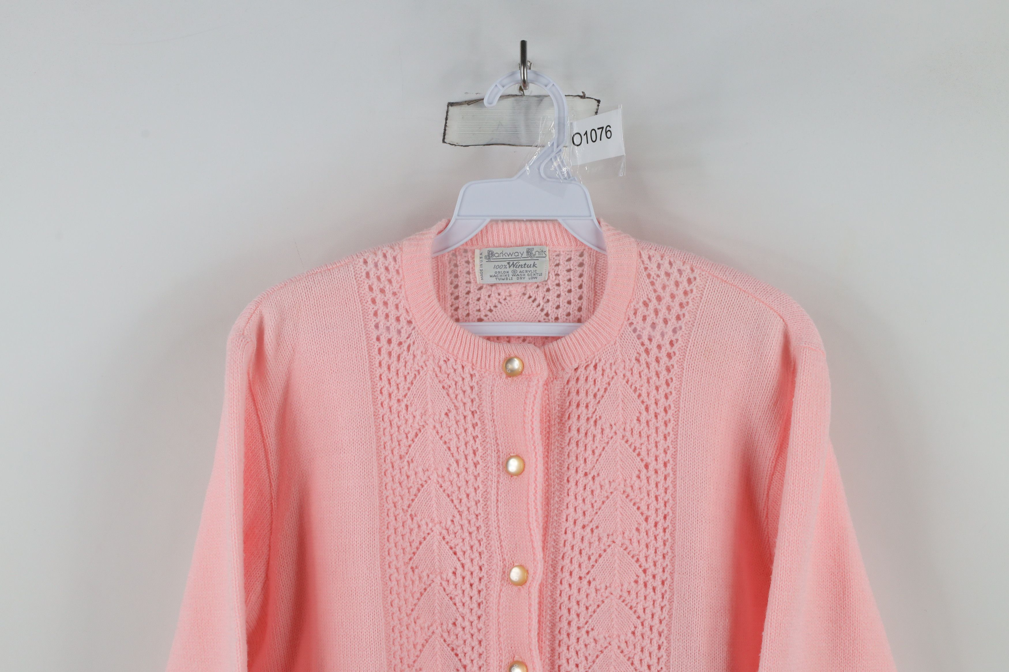 Vintage Vintage 50s 60s Rockabilly Scallop Knit Cardigan Sweater USA Size M / US 6-8 / IT 42-44 - 2 Thumbnail