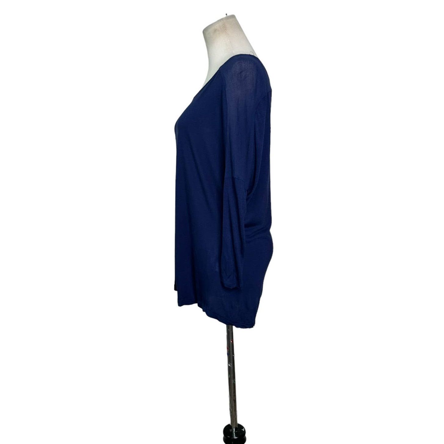 Zara Zara blue 3/4 sleeves detail back zipper blouse size small Size S / US 4 / IT 40 - 8 Thumbnail