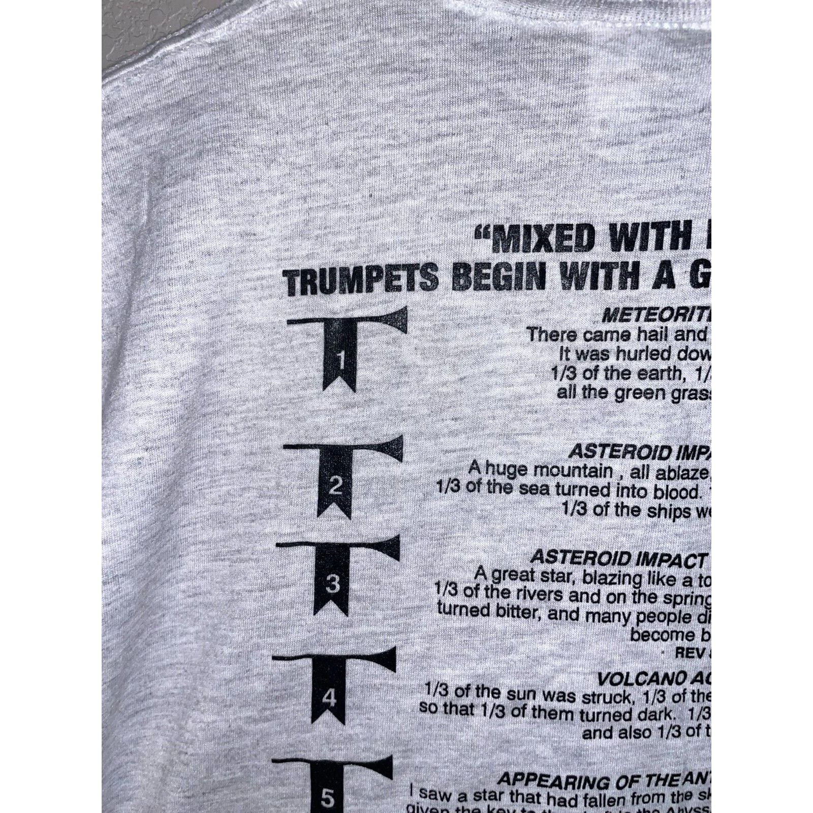 Jerzees Vintage Revelations Shirt Mixed Mercy Jesus Bible Tee 90s Size US L / EU 52-54 / 3 - 5 Thumbnail