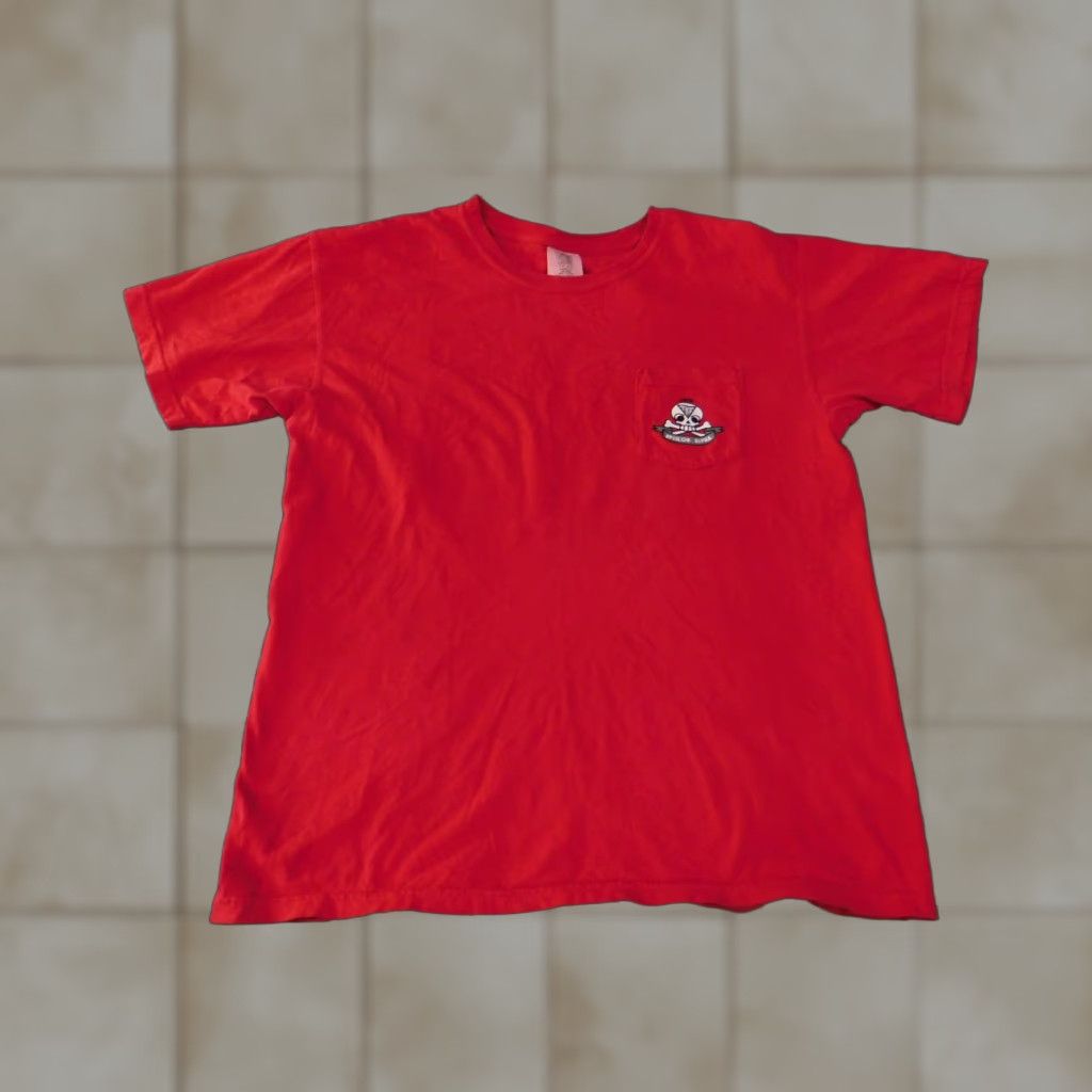 Comfort Colors Comfort Colors T-Shirt Mens Large Red Skull Pocket Graphic TKE Fraternity Size US L / EU 52-54 / 3 - 1 Thumbnail
