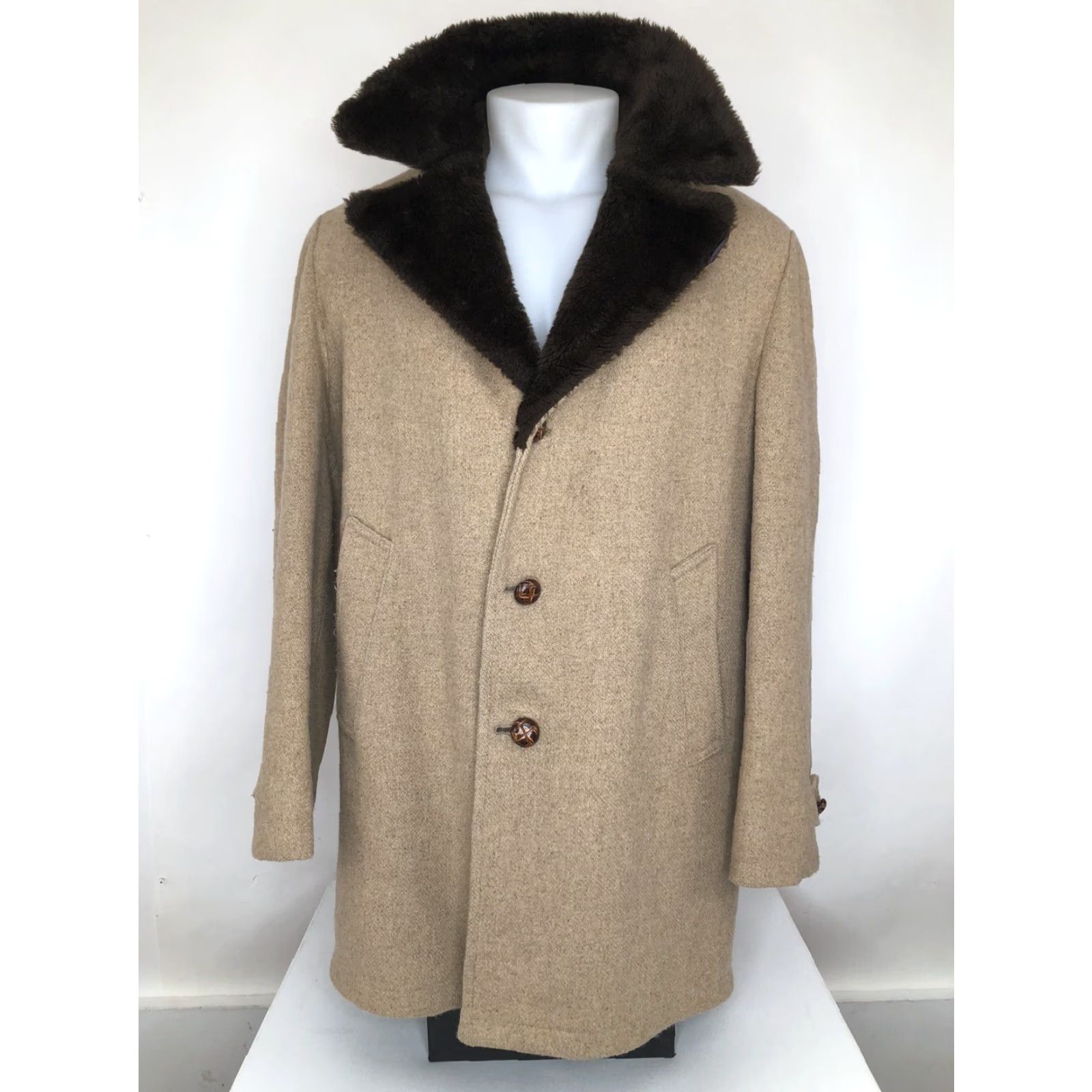 Vintage VINTAGE Lakeland Field Hunting Mens Jacket Sherpa Lined Wool-Like Brown 42 Sz 42 USA Mens Mens Size US XS / EU 42 / 0 - 2 Thumbnail
