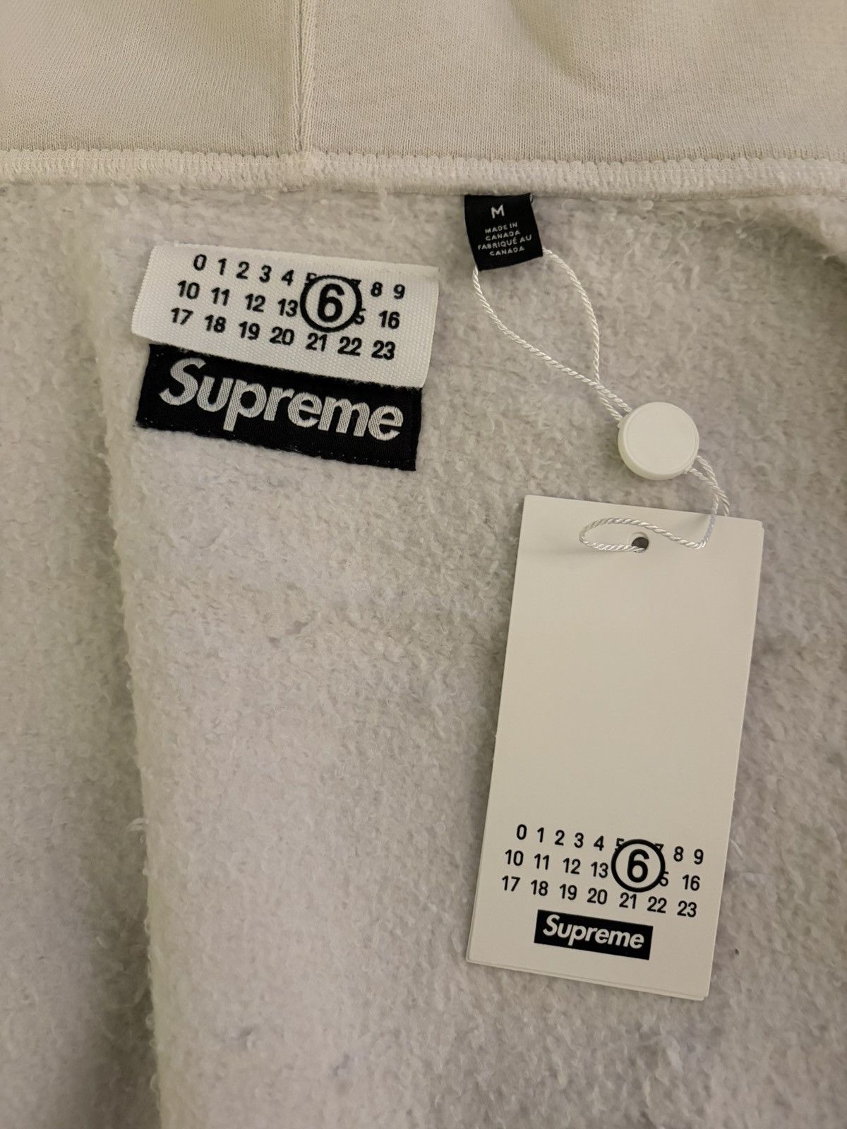 Maison Margiela × Supreme Supreme MM6 Box Logo Zip Up White Size US M / EU 48-50 / 2 - 3 Thumbnail