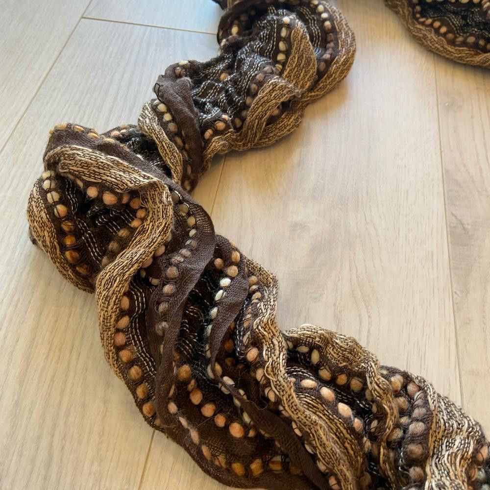 Designer Brown Spiral Scarf Size ONE SIZE - 3 Thumbnail