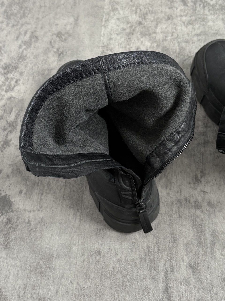 VIC MATI Vic Matie Italy Black Leather Avant Garde Round Toe Boots Size US 7 / IT 37 - 8 Thumbnail