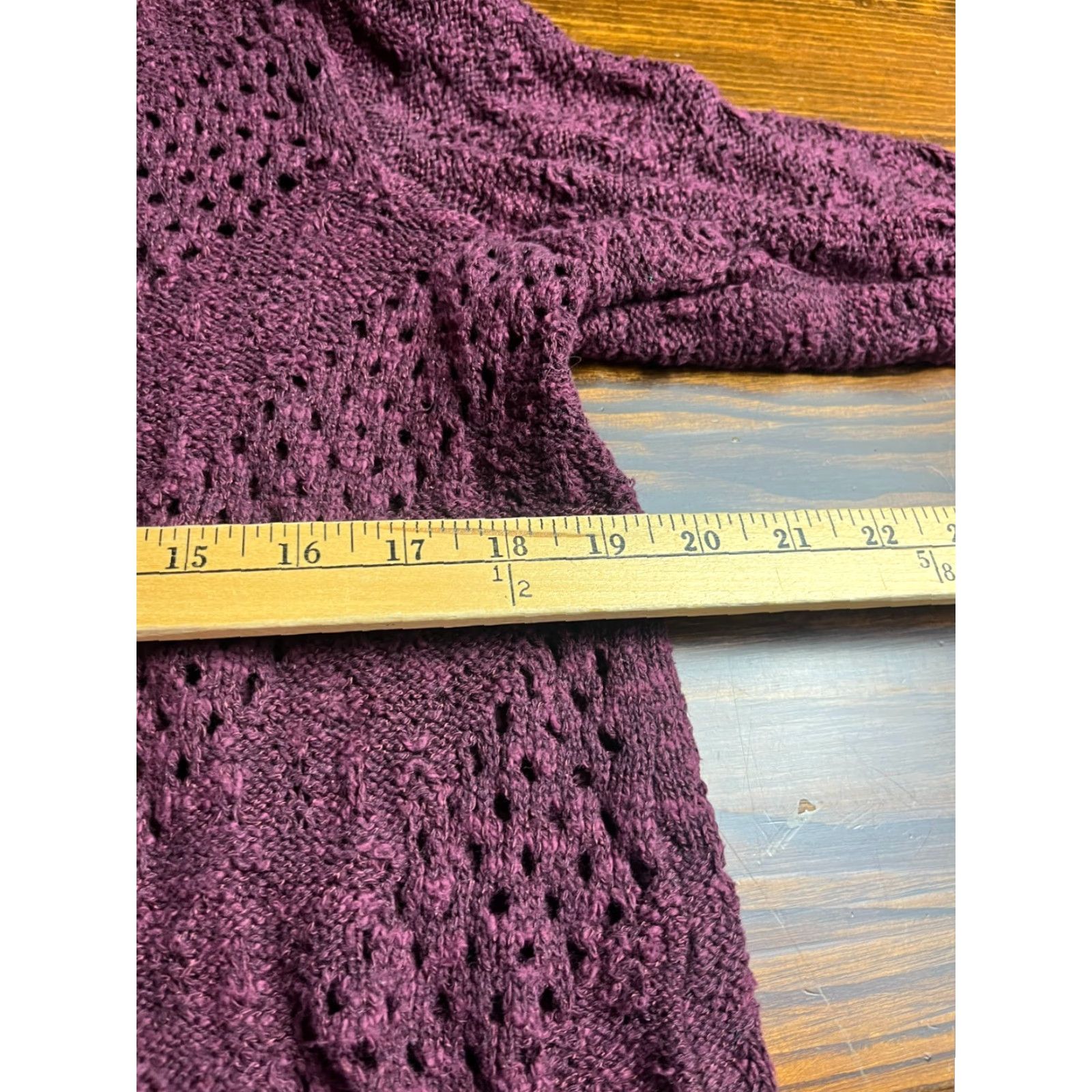 Vintage Maurices Sweater Women's Large Burgundy Cardigan Pullover Size L / US 10 / IT 46 - 5 Thumbnail