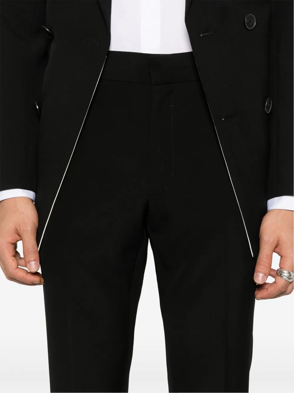 Givenchy o1n1vont0326 Wool Tailored Tousers in Black Size US 30 / EU 46 - 4 Thumbnail
