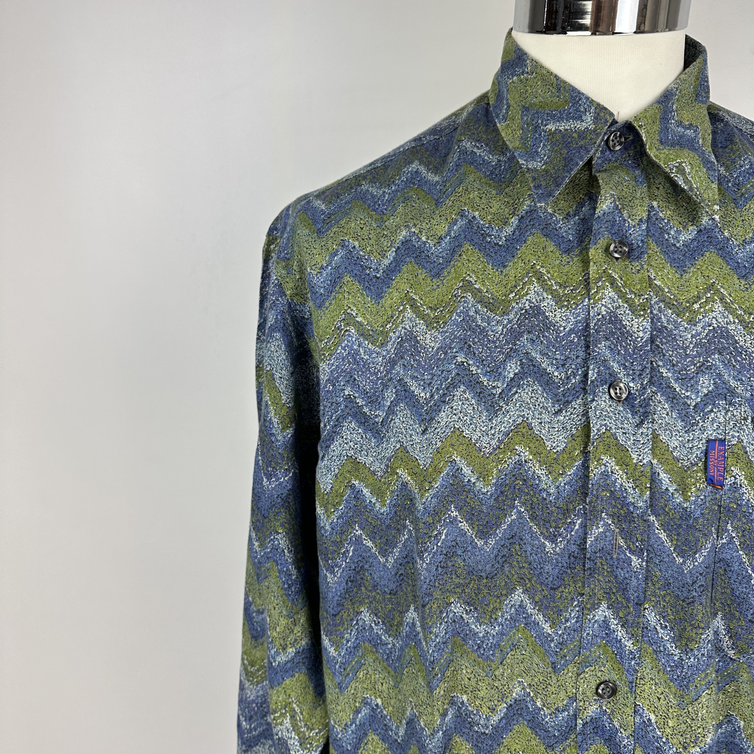 Missoni Camicia Example Missoni Fantasia Verde Blu – L Size US L / EU 52-54 / 3 - 9 Thumbnail