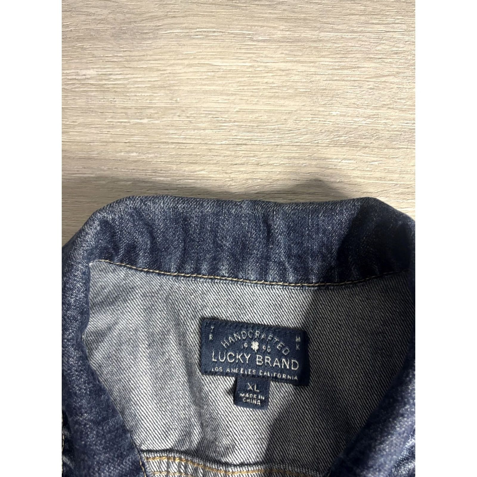 Lucky Brand Lucky Brand Denim Jacket Womens XL Blue Button Front Trucker Casual Unlined Size XL / US 12-14 / IT 48-50 - 3 Thumbnail