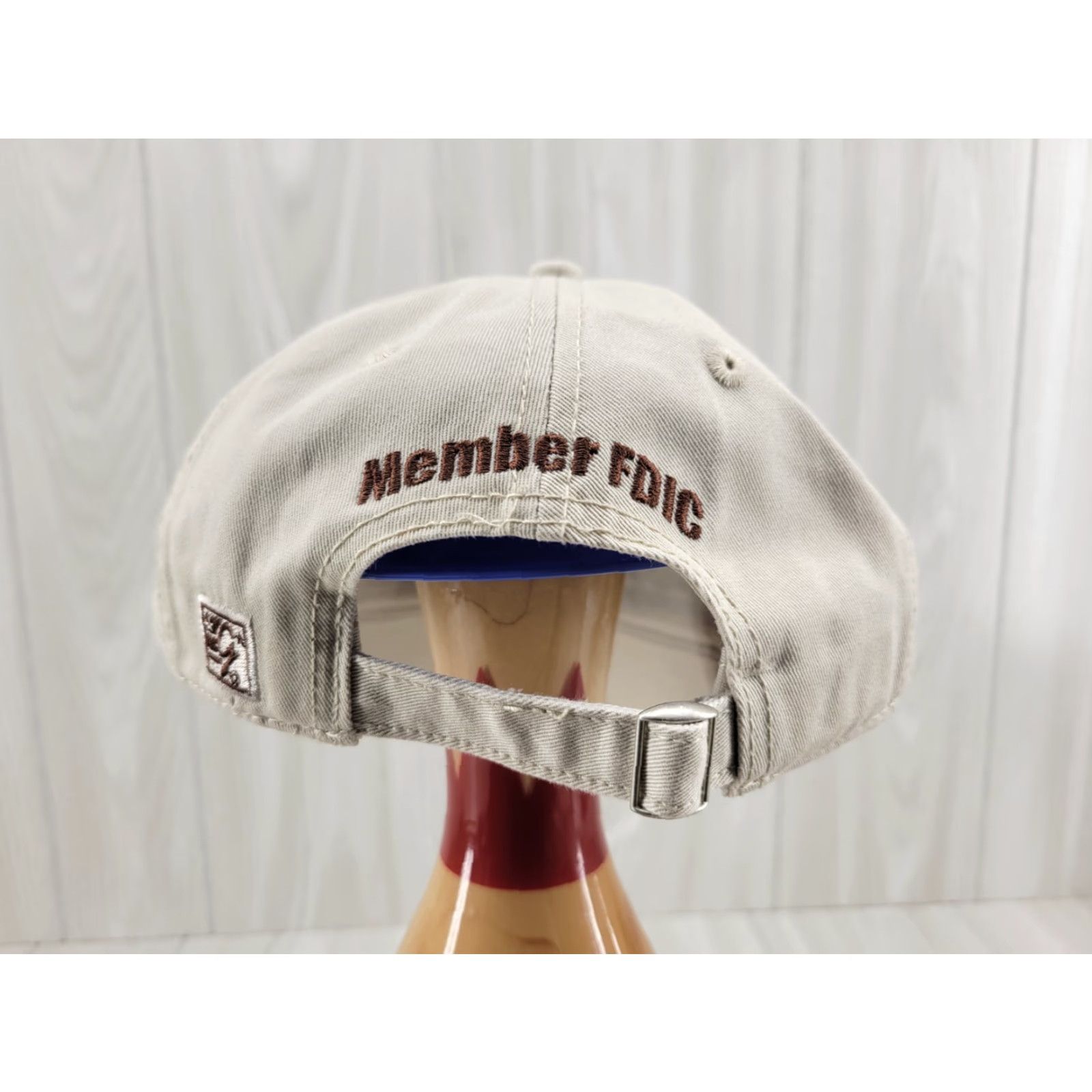 Vintage Traders & Farmers Bank Khaki Hat Men's Adjustable The Game Baseball Cap Accessories Mens Adjustable Khaki Hat Size ONE SIZE - 7 Thumbnail